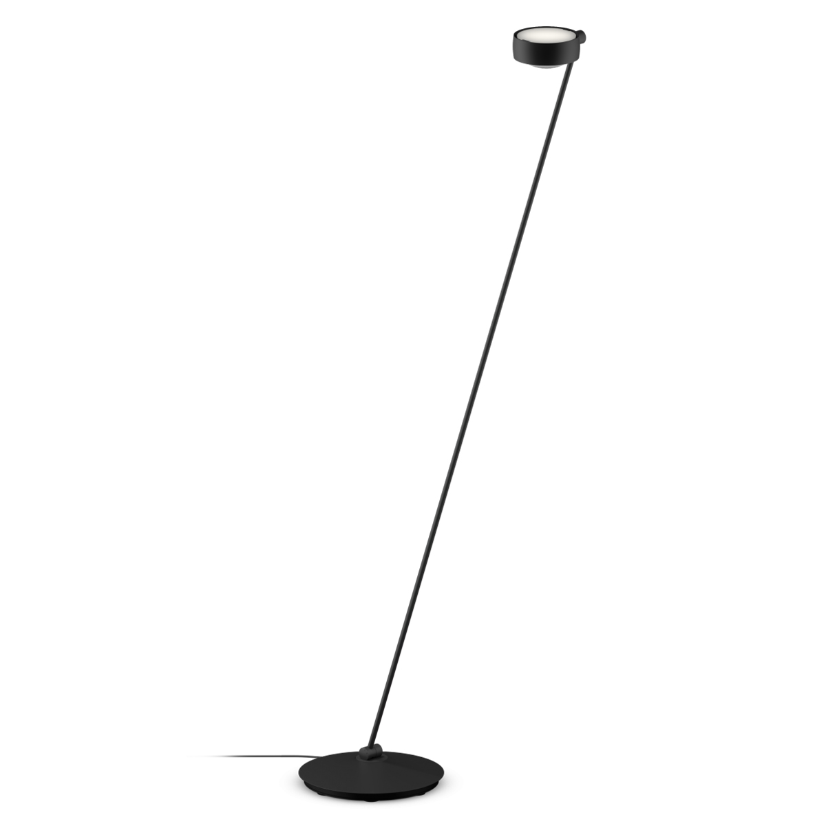 Occhio Sento E lettura LED Leseleuchte, 160 cm, 2700 K, Ausrichtung: links vom Objekt, schwarz matt