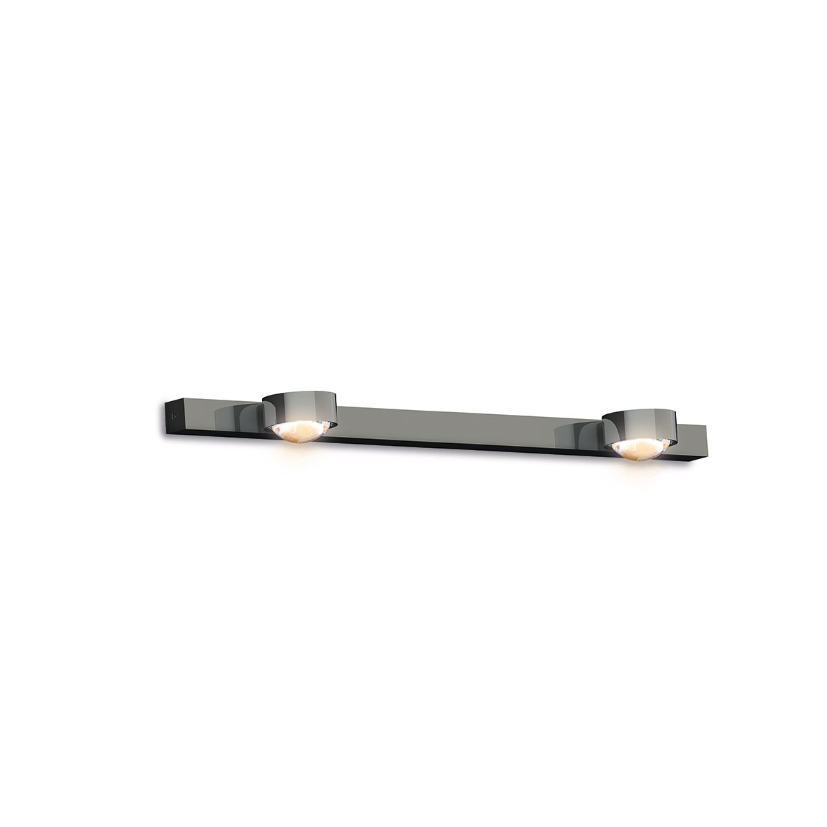 Top Light Puk Choice Mirror / Wall Wandleuchte, 45 cm, Chrom, mit Glas satiniert / Linsen klar