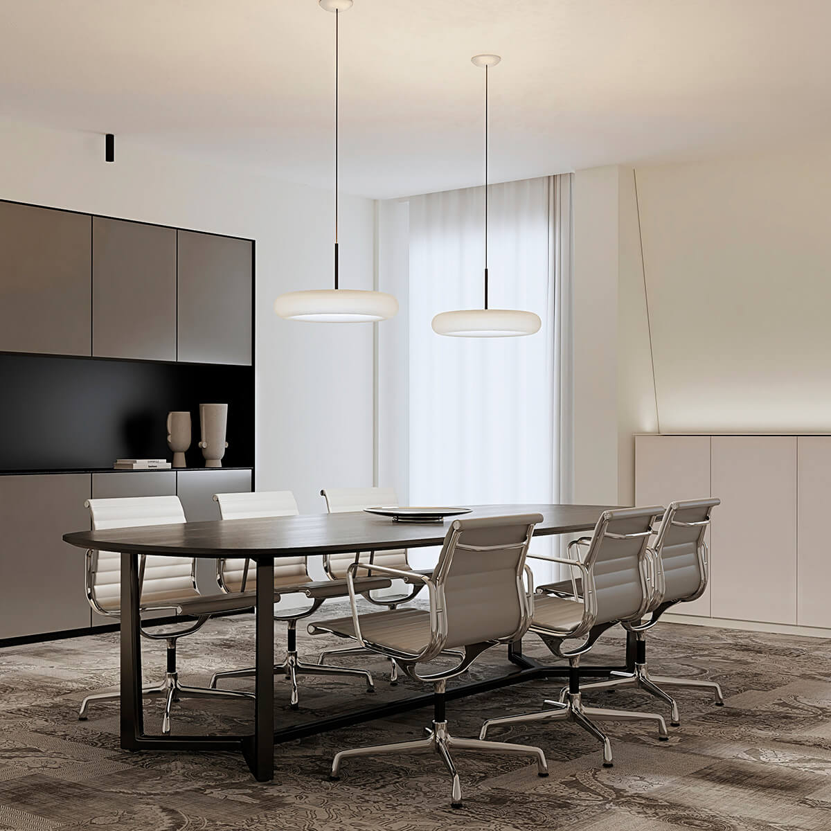 Belux Oto-34 LED Pendelleuchte, Wireless Dim, schwarz matt