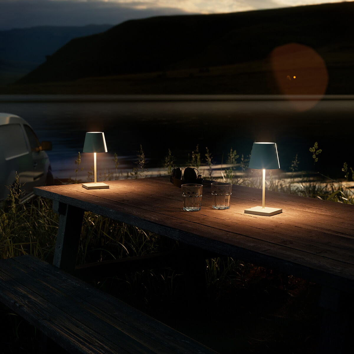 Sigor Nuindie mini LED Akkuleuchte, Flex-Mood, salbeigrün