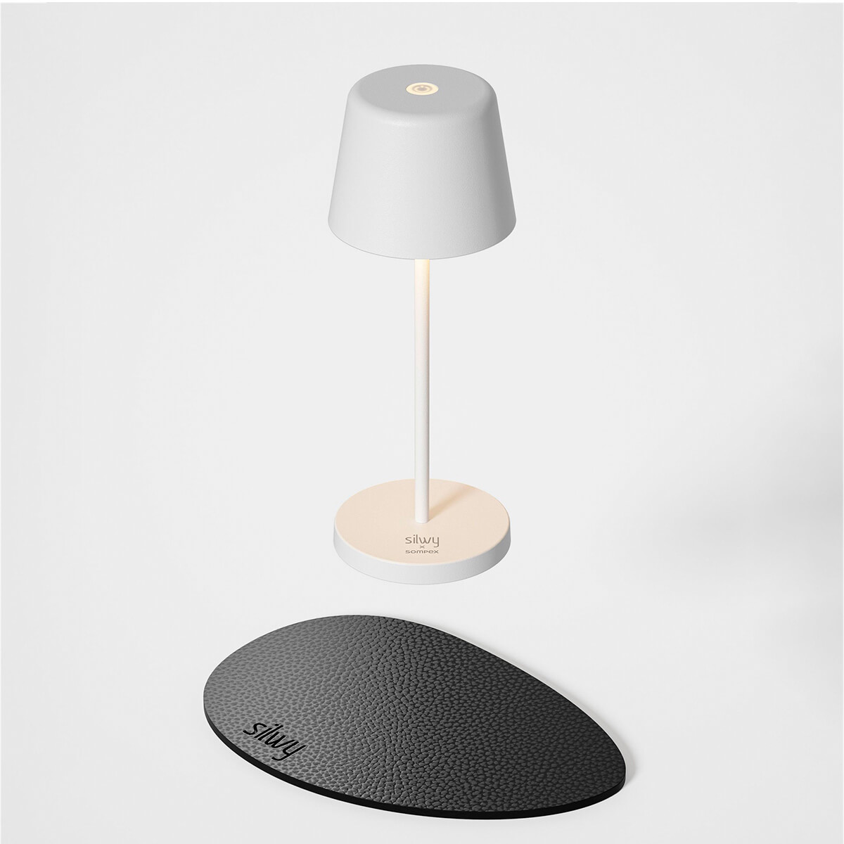 Silwy x Sompex Monaco LED Akkuleuchte, weiß