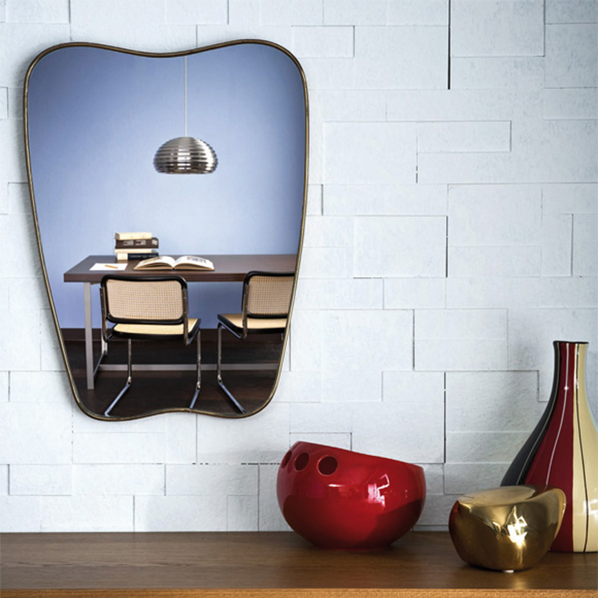 Flos Splügen Bräu Pendelleuchte, Aluminium poliert