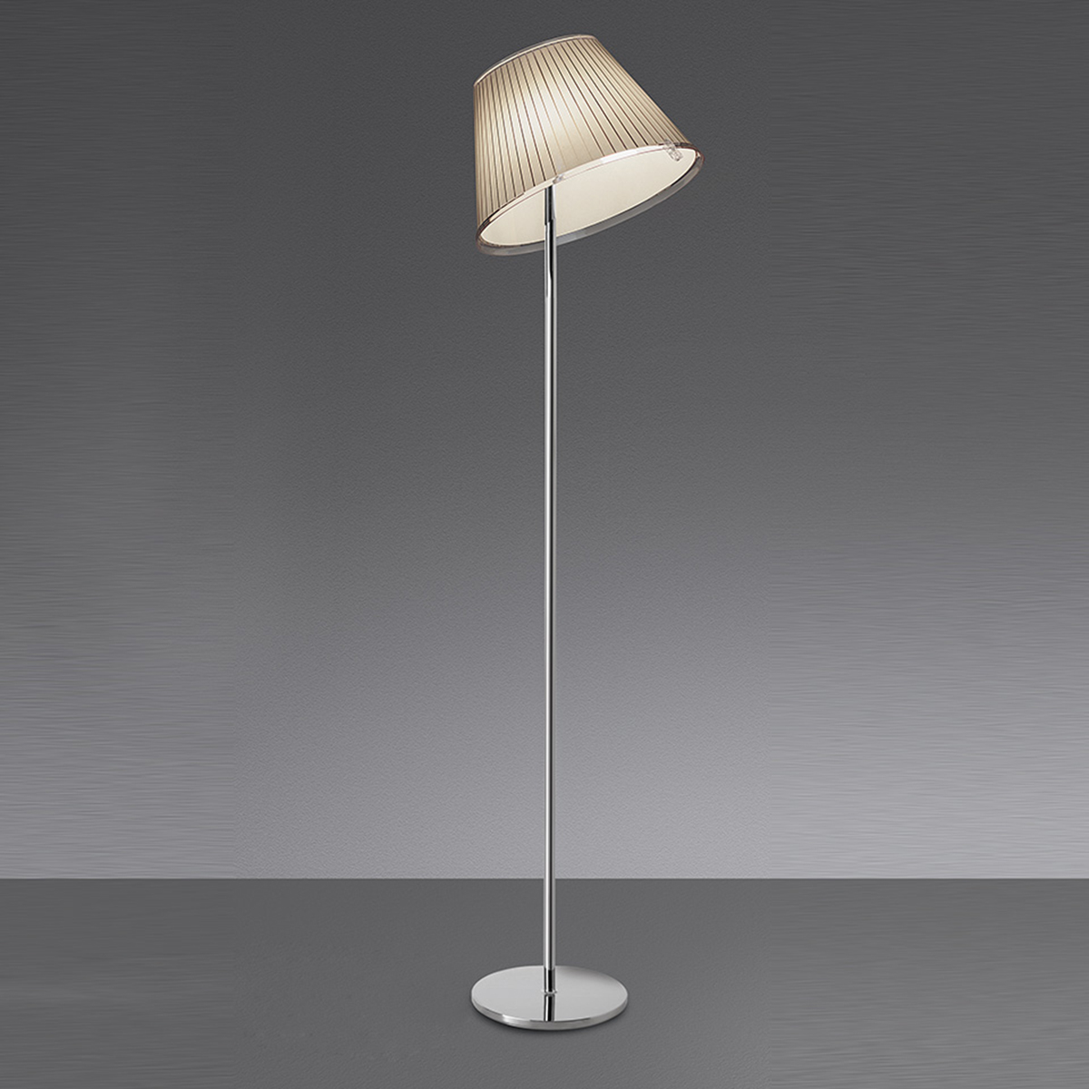 Artemide Design Choose Terra, Schirm: Pergament, Stuktur: Chrom
