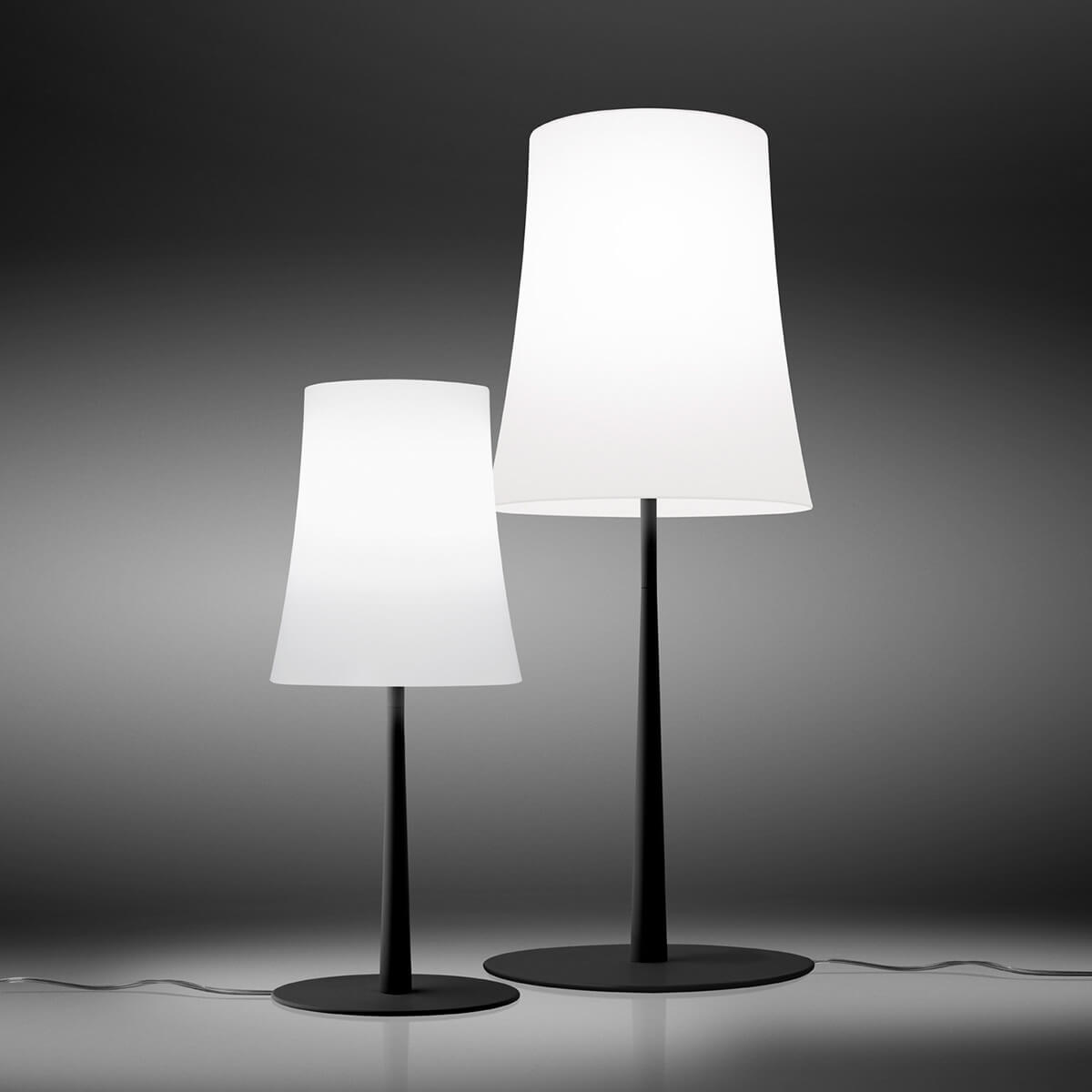Foscarini Birdie Easy Grande Tavolo und Birdie Easy Tavolo, nero (schwarz)