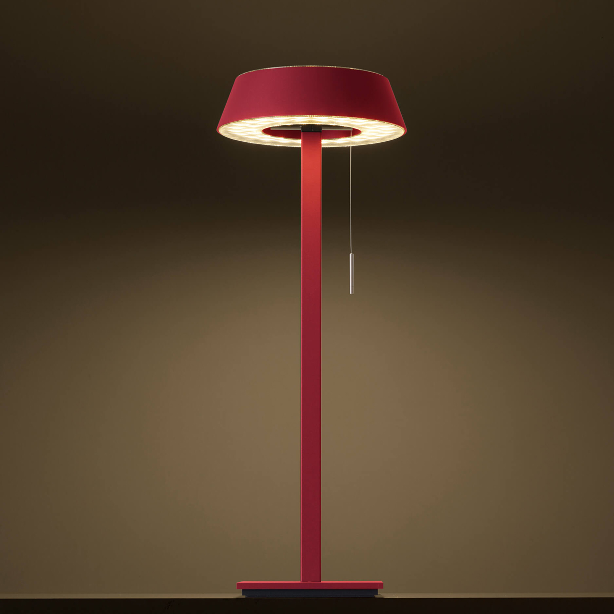 Oligo Glance LED Tischleuchte, gerade, rot matt
