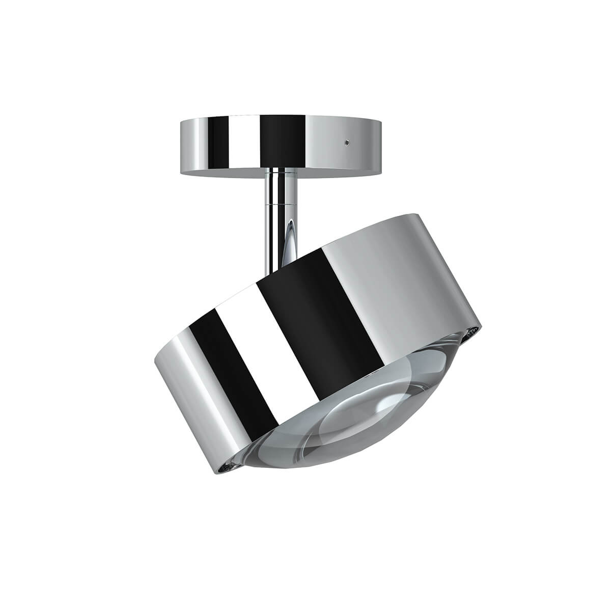 Top Light Puk Maxx Turn LED Downlight Deckenleuchte, Gehäuse, Chrom, mit Linse klar (nicht inbegriffen)