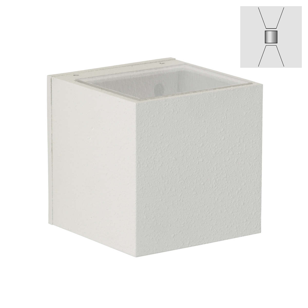 Albert Leuchten 2372 Wandstrahler, breit/breit, weiß