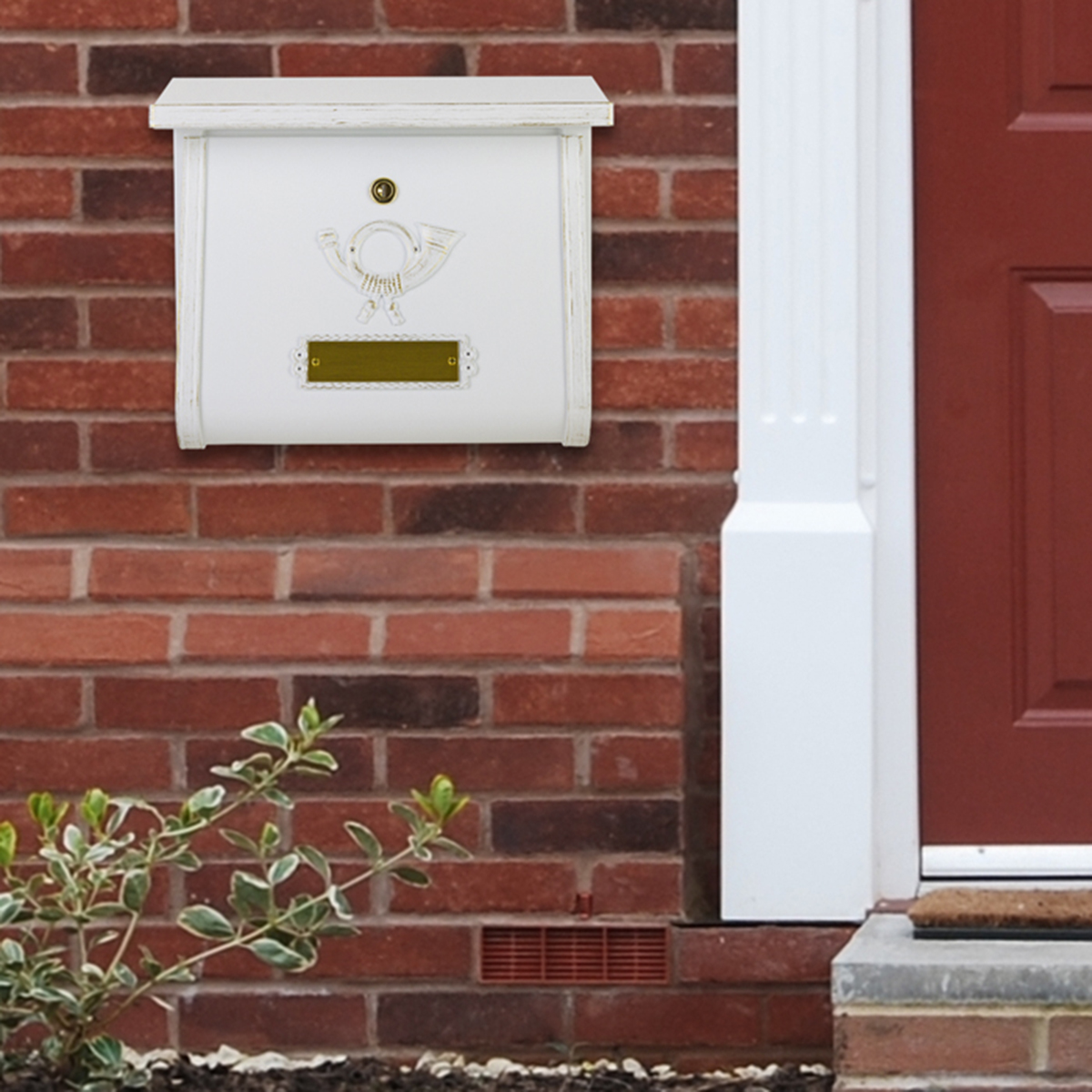 Heibi Multi Briefkasten, weiß / Gold