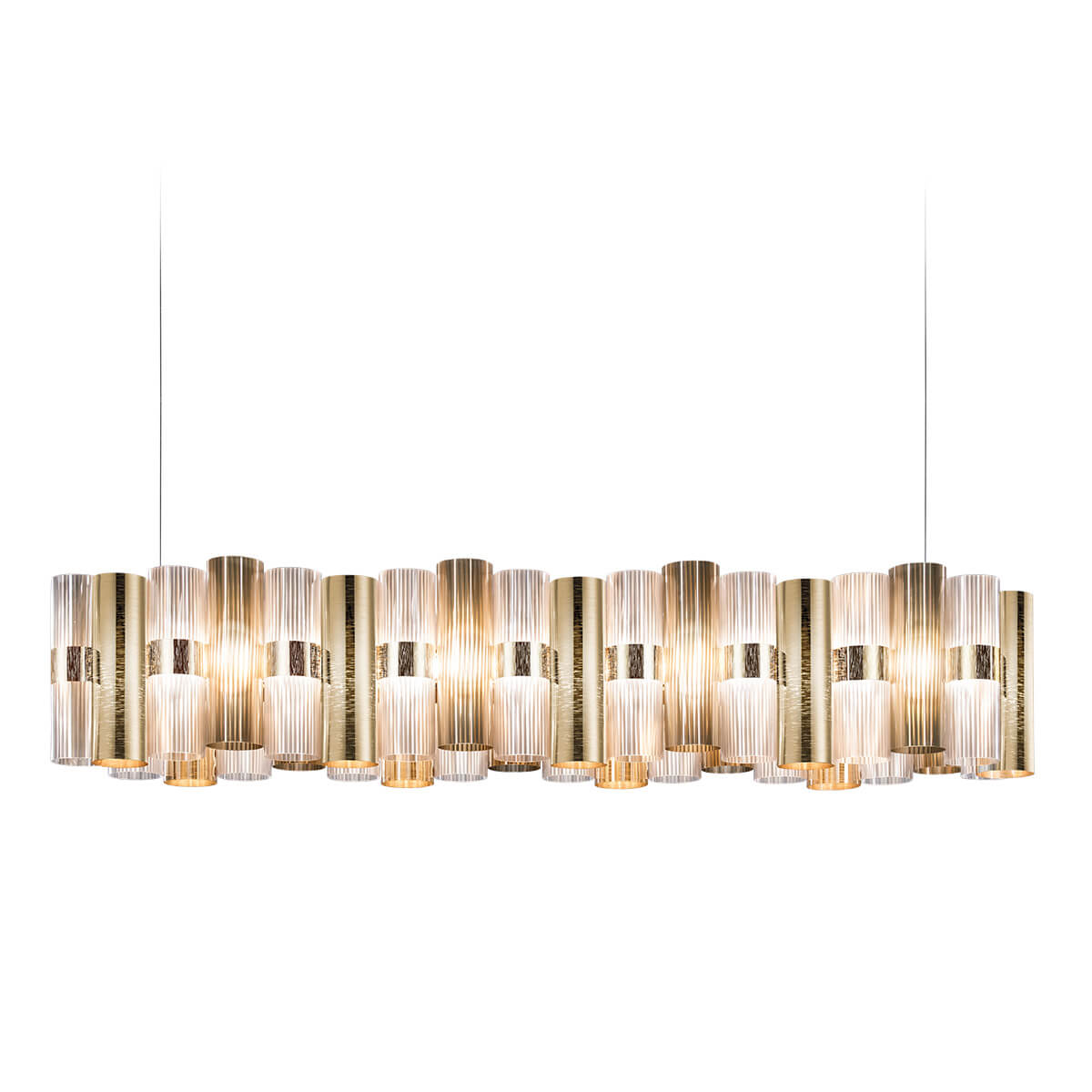 Slamp La Lollo LED Suspension Linear 140, gold (golden/gelb)