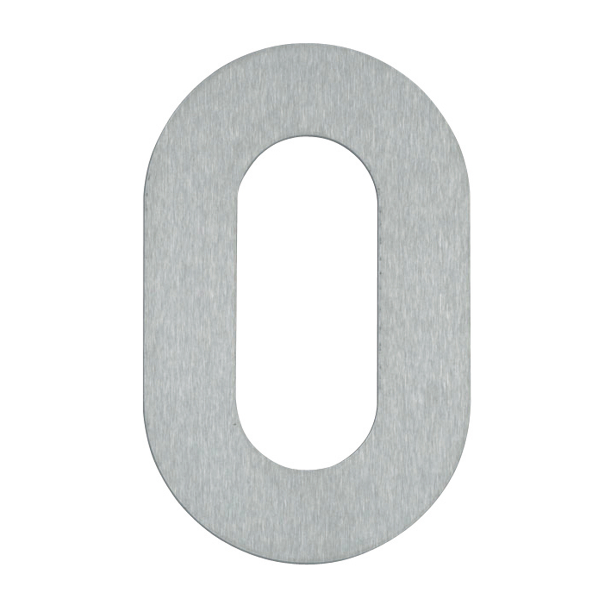 Digit 0, stainless steel