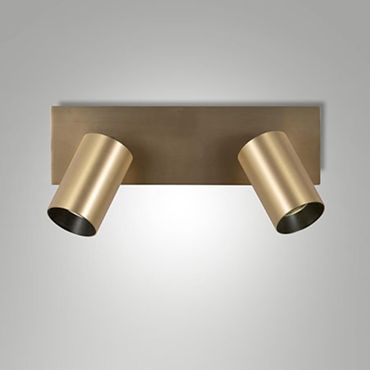 Fabas Luce Flores Deckenstrahler, 2-flg., Messing satiniert
