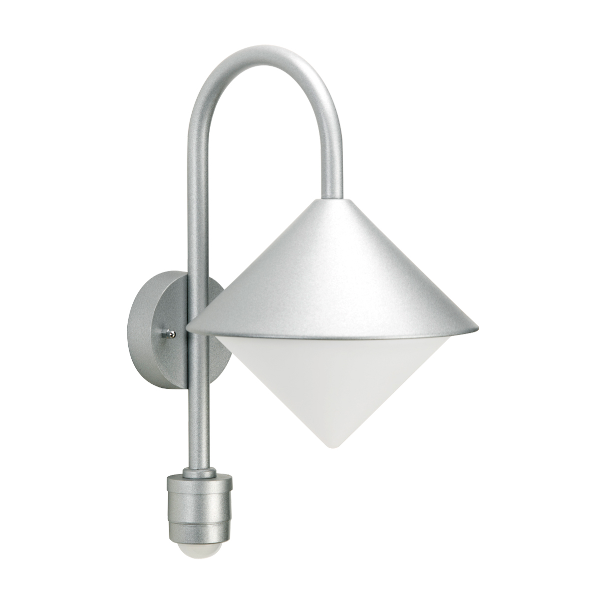 Albert Leuchten 0646 Außenwandleuchte mit Bewegungsmelder, Silber