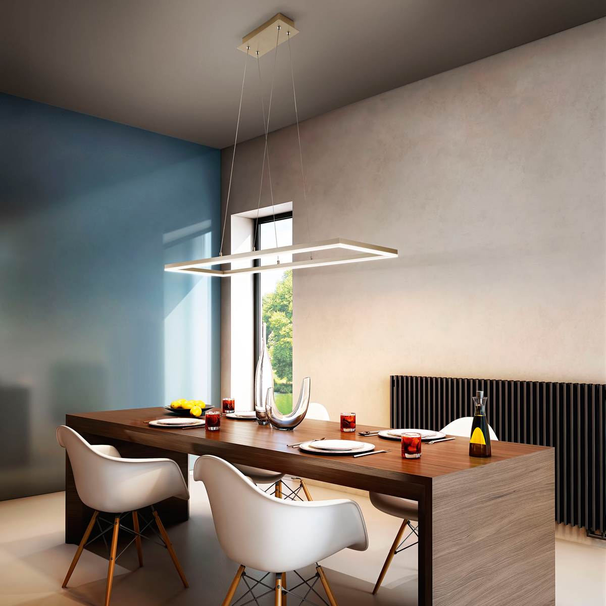 Bard LED Pendelleuchte, rechteckig