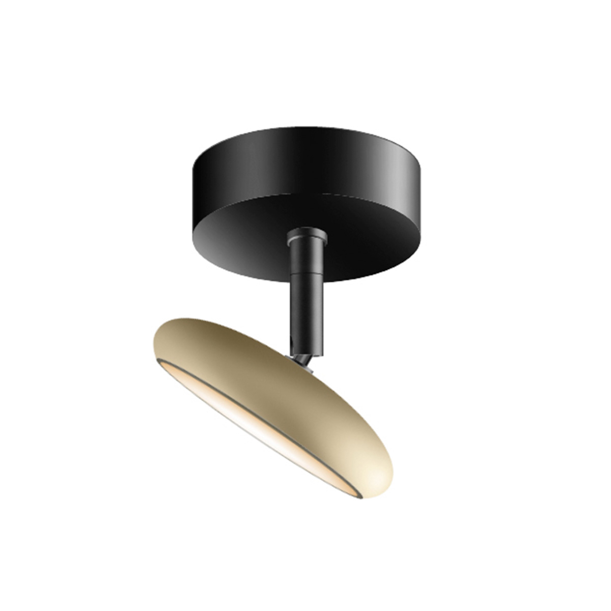 Bruck Blop Flat AC C LED Deckenaufbauleuchte, champagner / schwarz