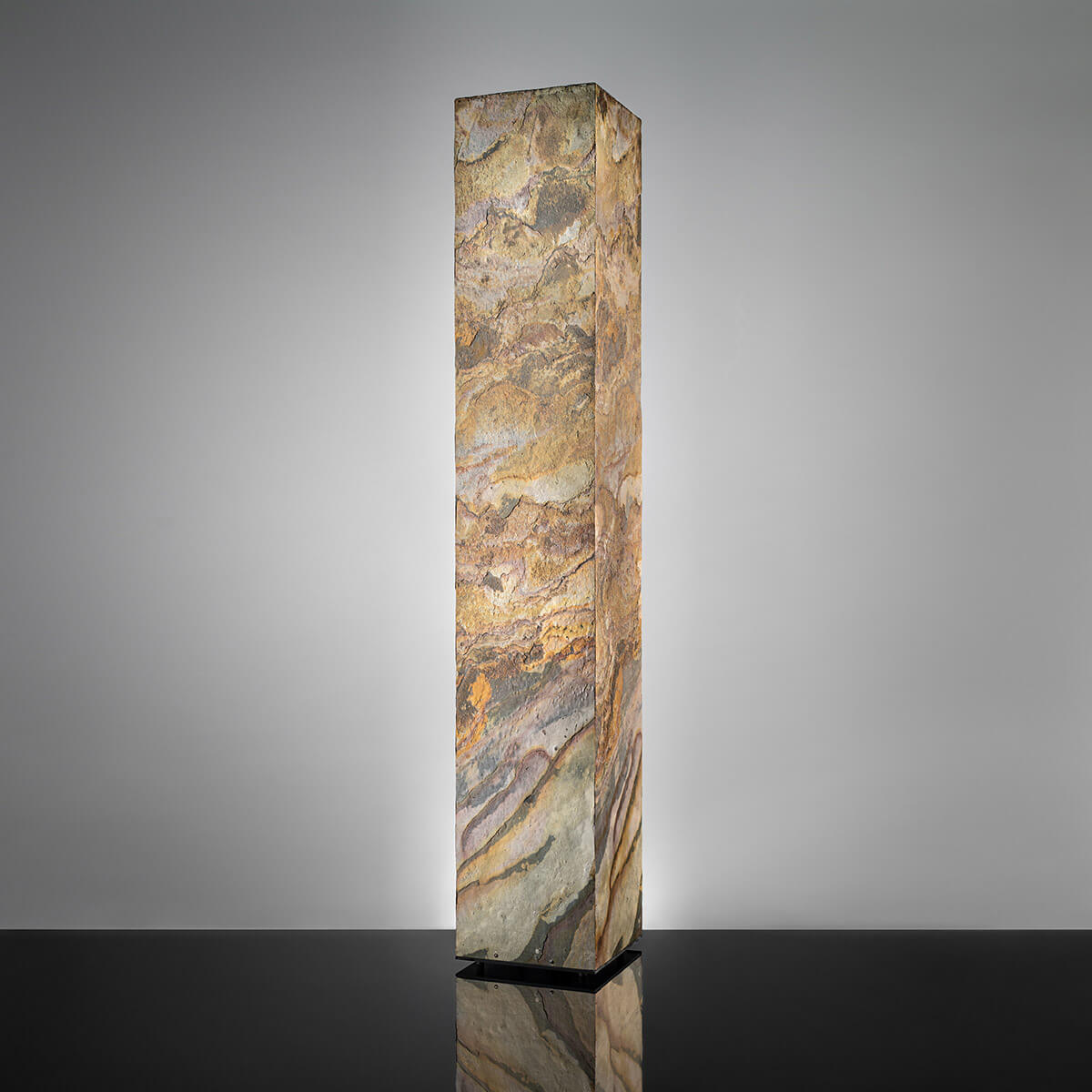 Epstein-Design Eifel im Herbst LED Stehleuchte / Lichtsäule, Höhe: 130 cm, Schiefer