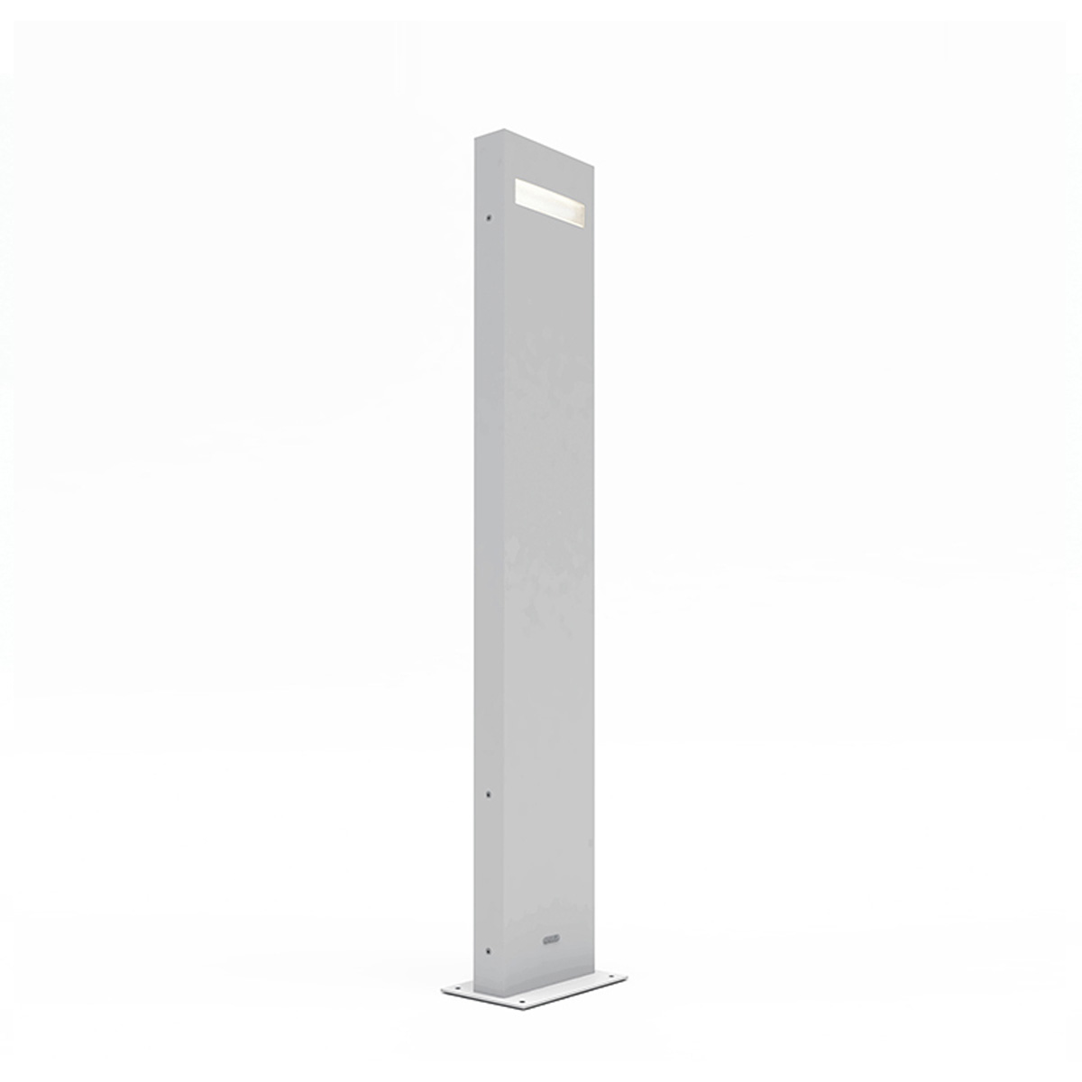 Artemide Outdoor Nuda LED Pollerleuchte, zweiseitiger Lichtaustritt, Höhe: 100 cm, hellgrau