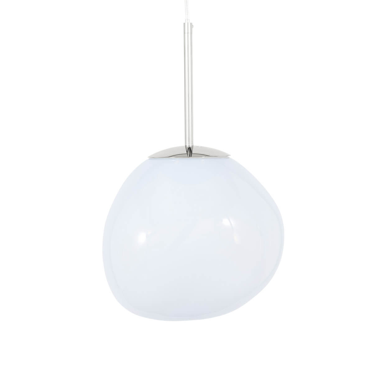 Tom Dixon Melt Mini LED Pendelleuchte, opal / Silber (ausgeschaltet)