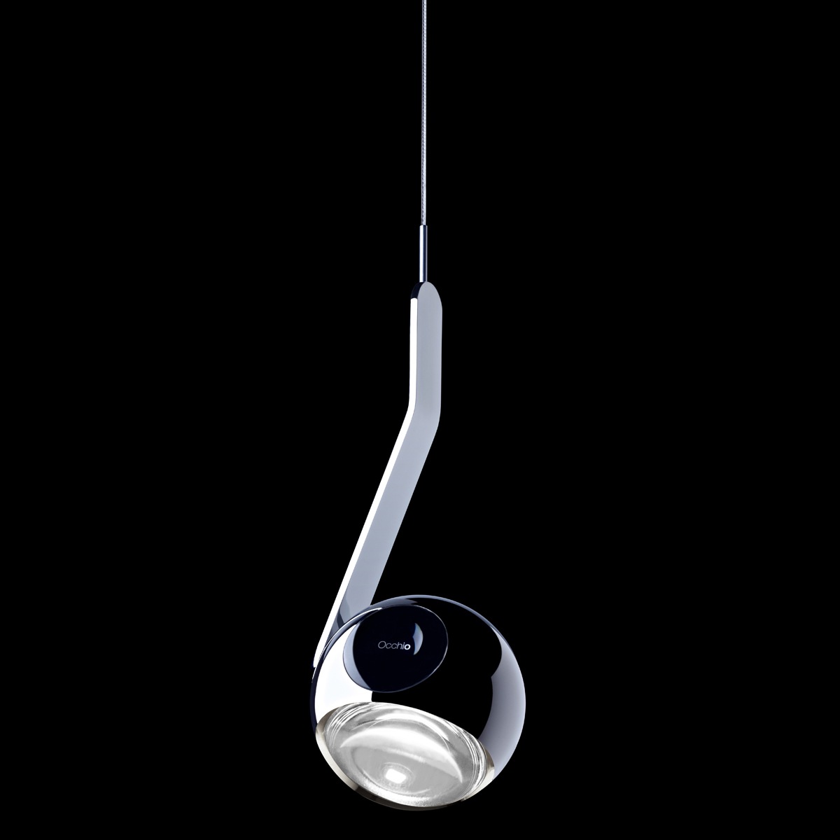 Occhio io 3d sospeso var up C LED Pendelleuchte, 2700 K, variabel, Chrom