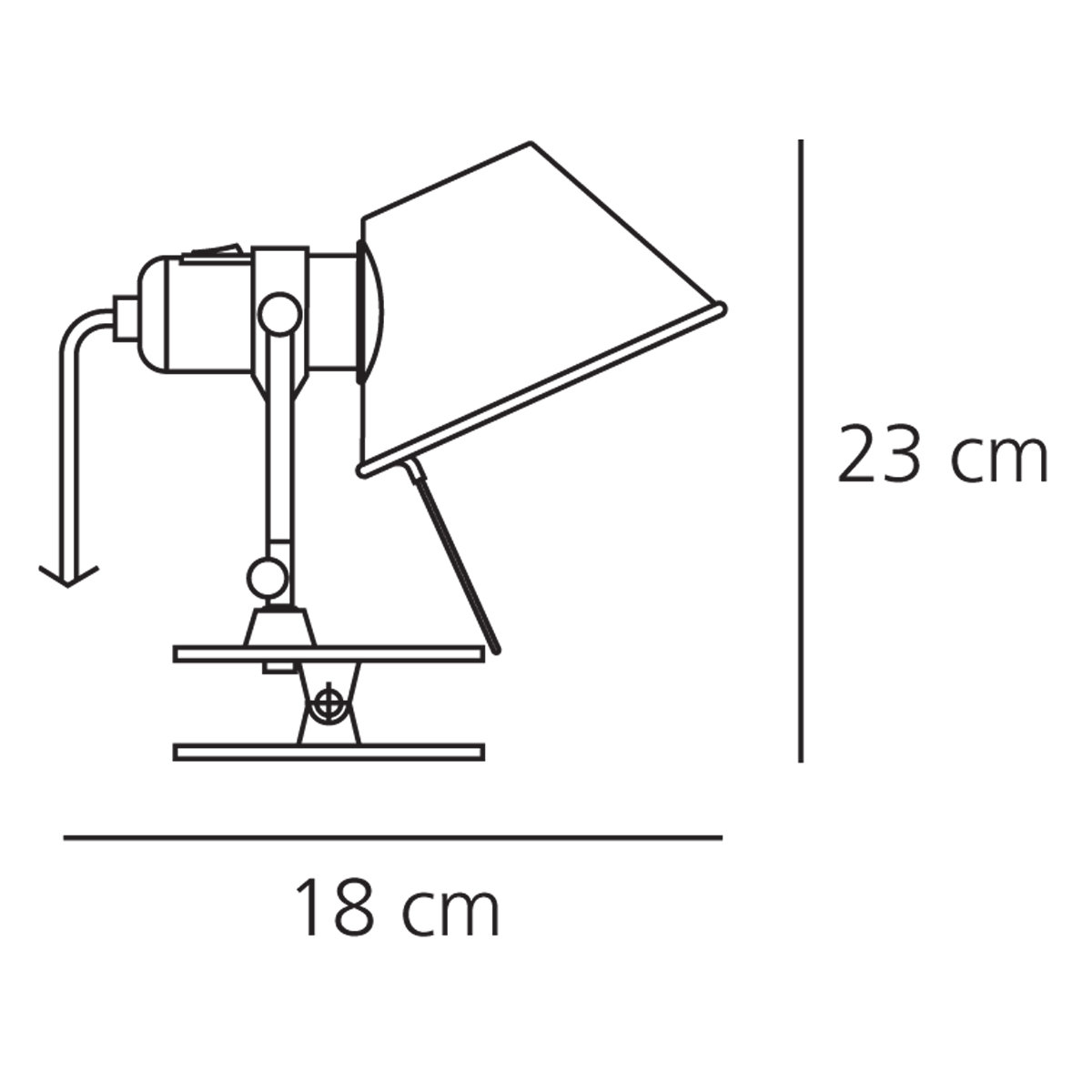 Artemide Tolomeo Pinza, Zeichnung