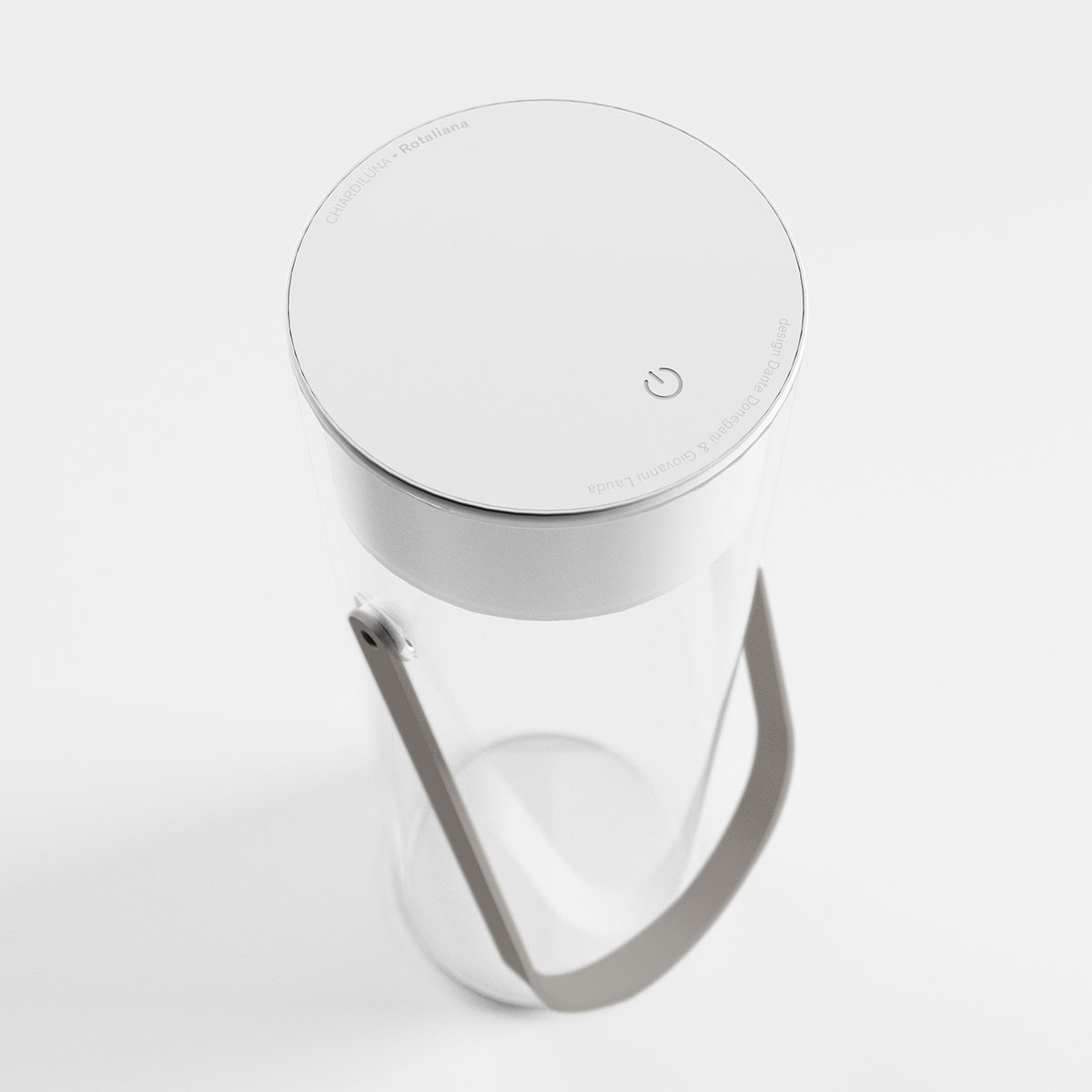 Rotaliana Chiardiluna LED Akkuleuchte & Vase, Bügel: grau