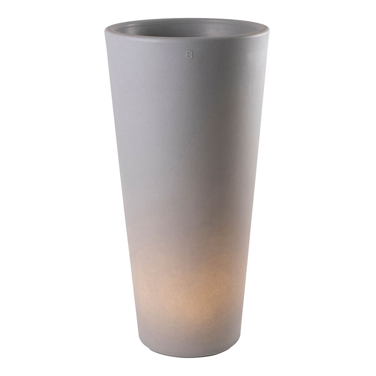 8 seasons Design Shining Classic Pot XL Pflanztopf / Dekoleuchte, grau