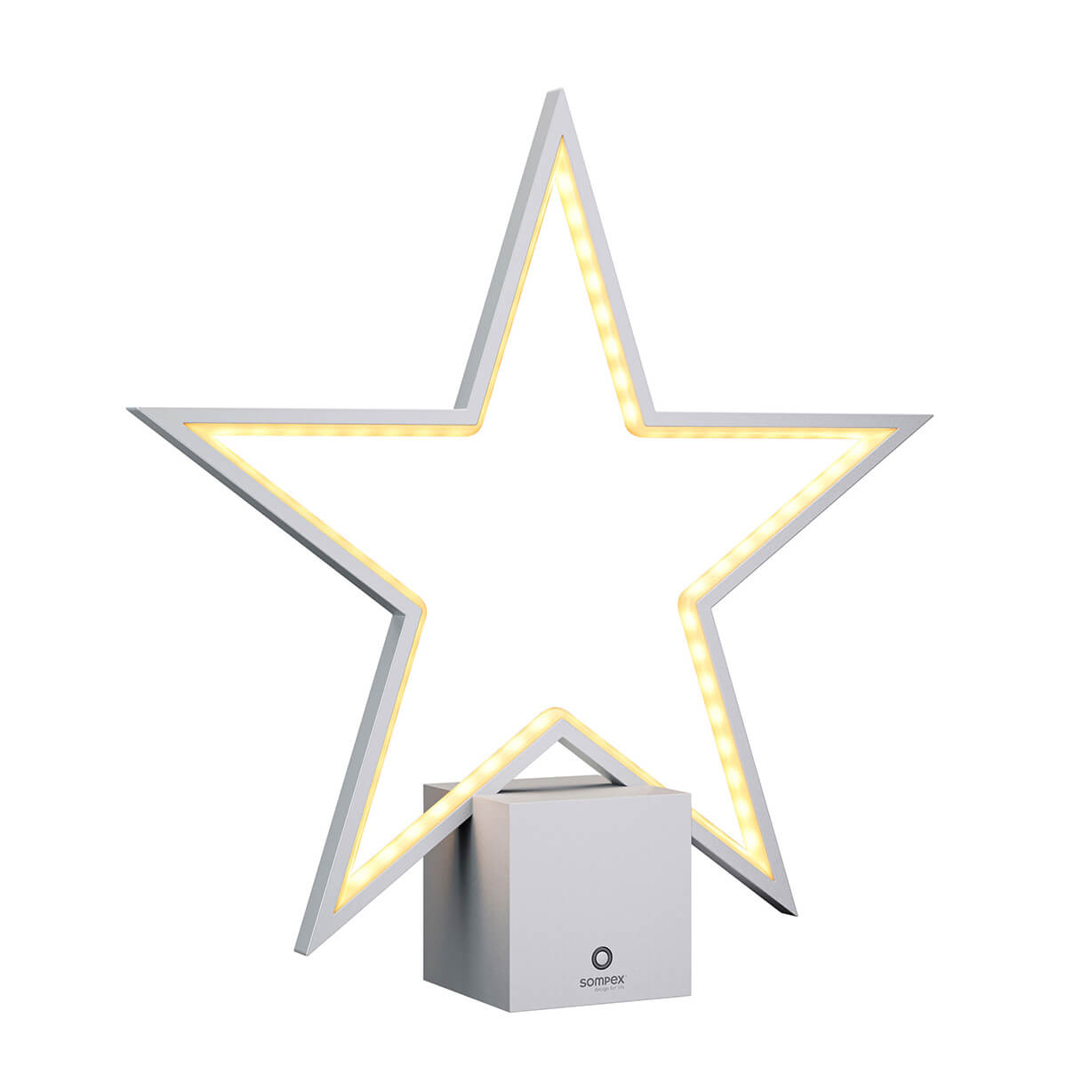 Sompex Lucy 2.0 LED Akkuleuchte, Höhe: 40 cm, Silber