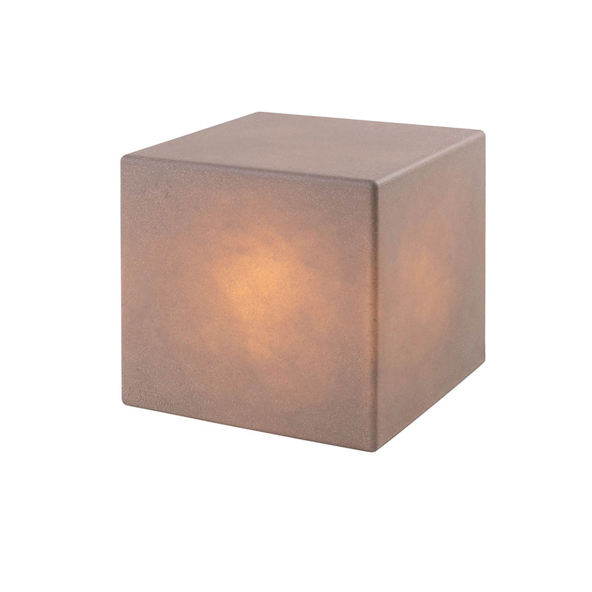 8 seasons design Shining Cube 33 LED Solardekoleuchte, taupe