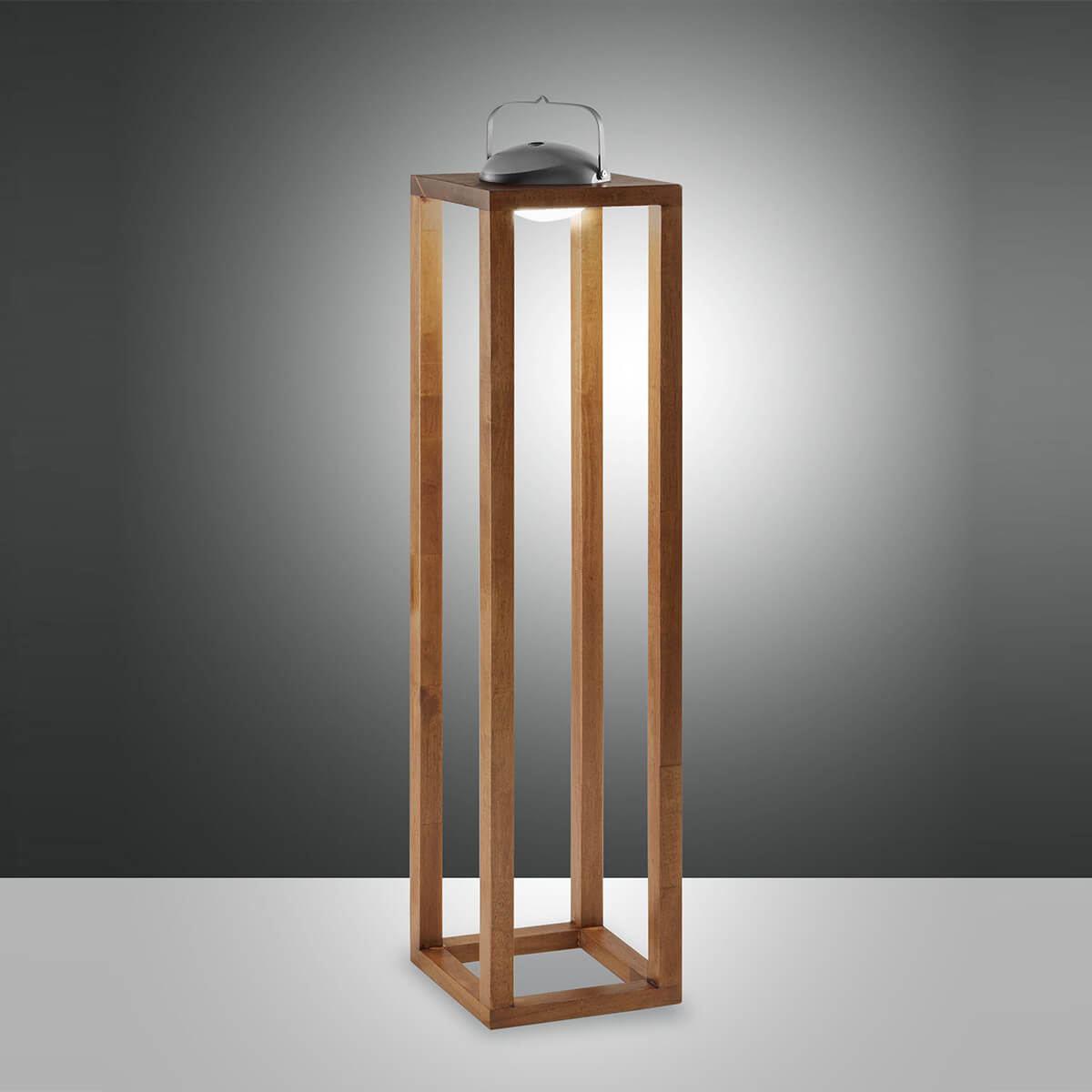Fabas Luce Blend LED Akkuleuchte, Höhe: 84 cm, walnussfarben