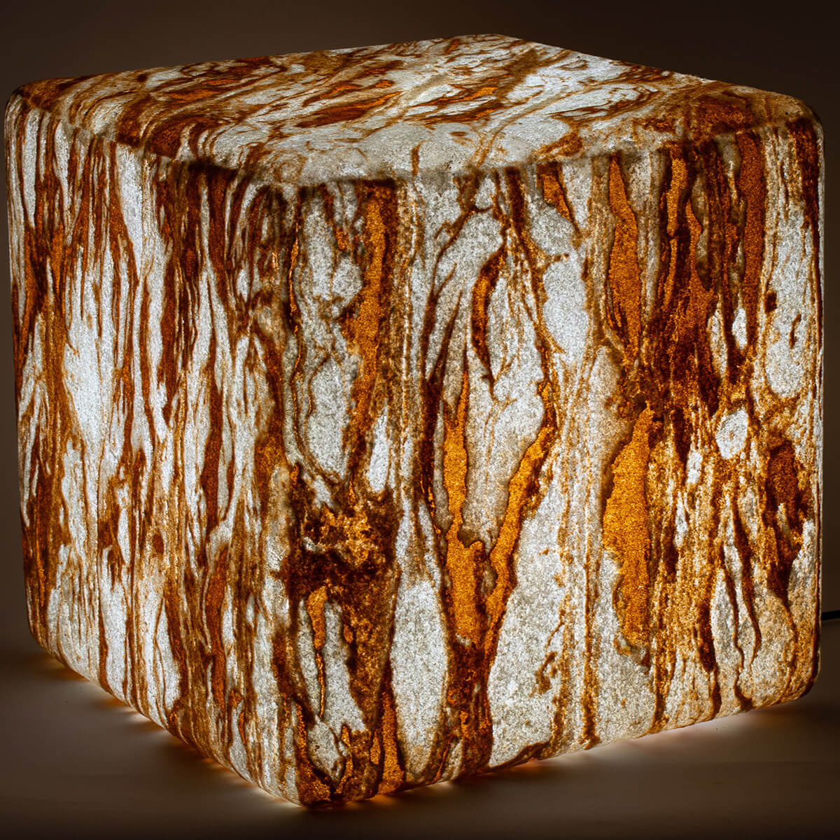 Epstein-Design Würfel Sahara LED Akkuleuchte, 45 cm, Sandstein