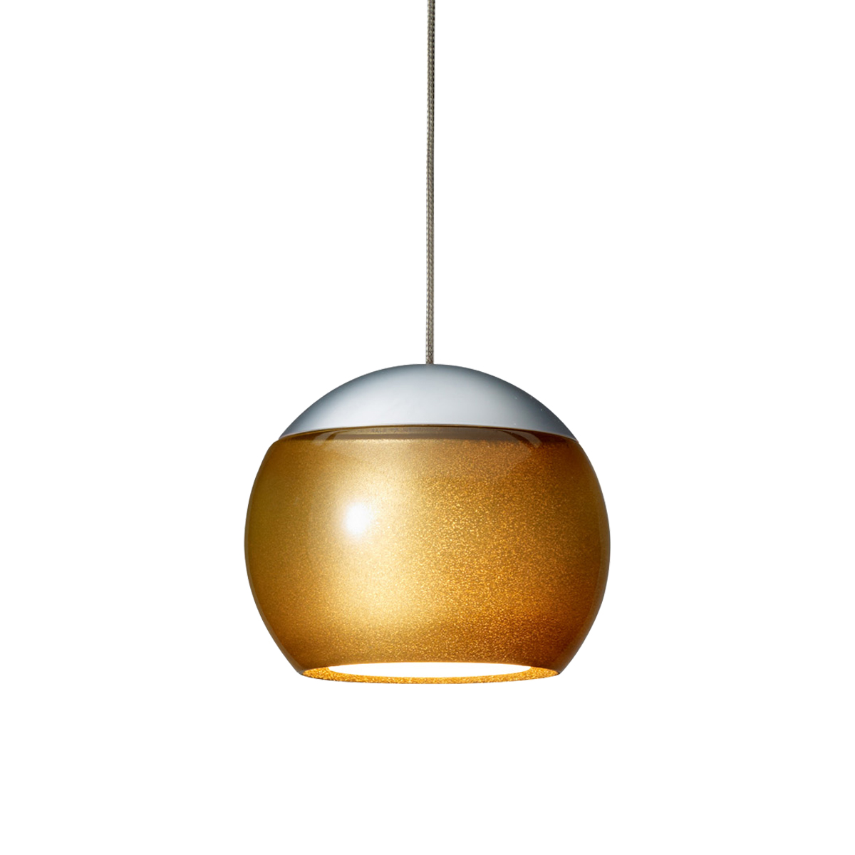 Oligo Balino LED Pendelleuchte, Chrom matt / Gold glänzend