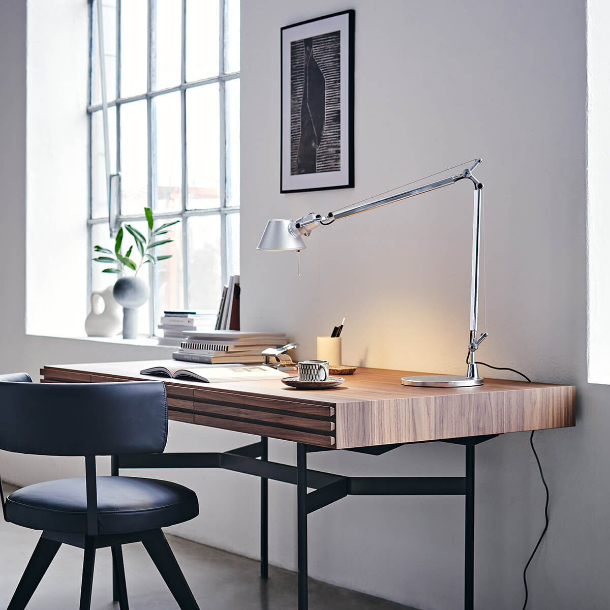 Artemide Tolomeo Tavolo LED Pure Integralis, Aluminium