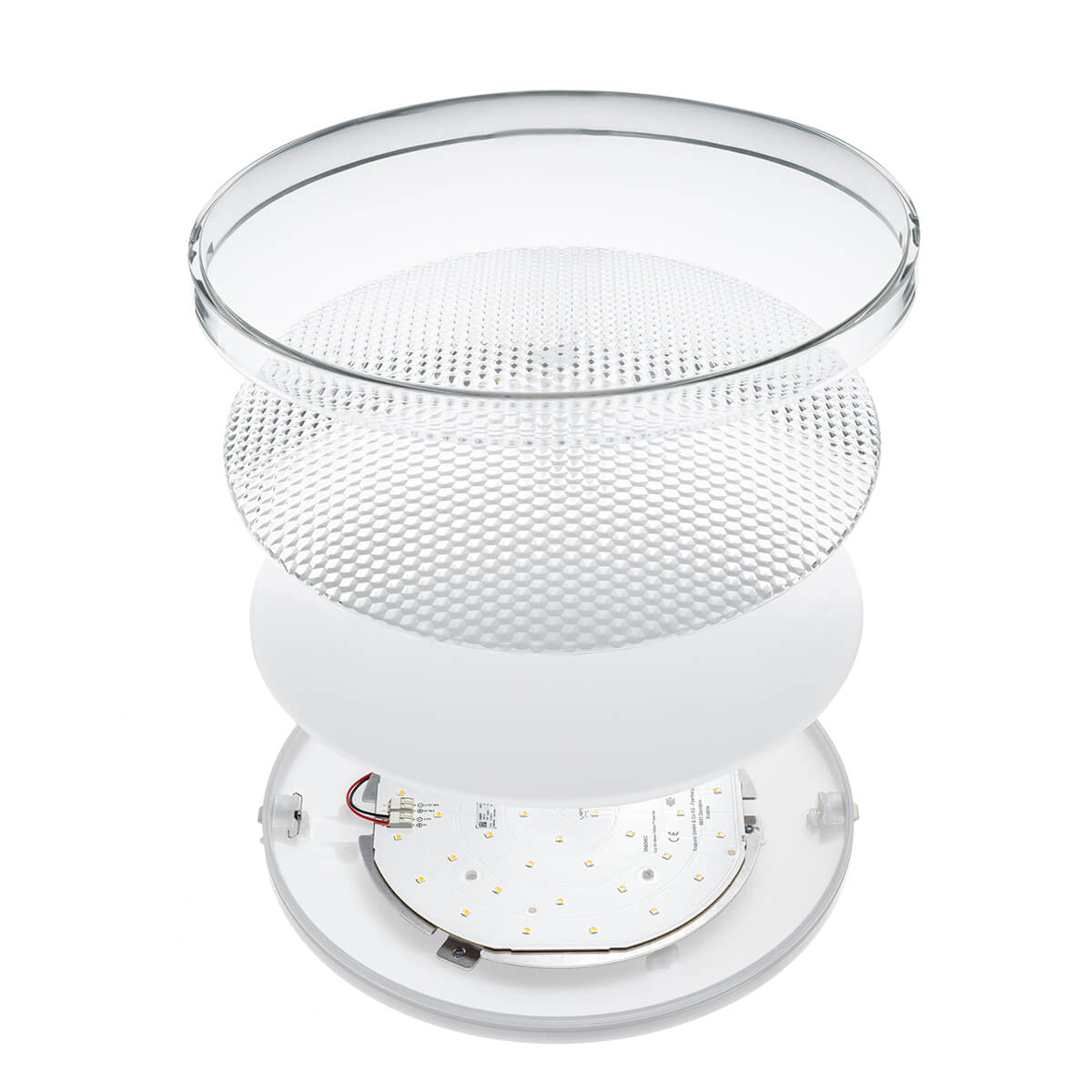 Belux O-Lite LED Wand- / Deckenleuchte, Acrylglas, Leuchtenaufbau