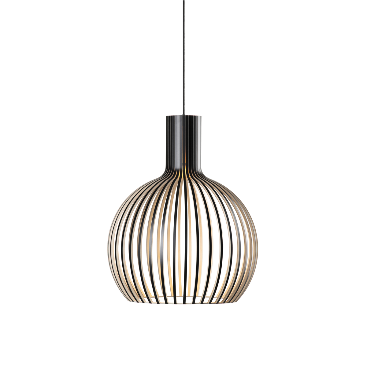 Secto Design Octo Small 4241 Pendelleuchte, schwarz laminiert, Kabel: schwarz