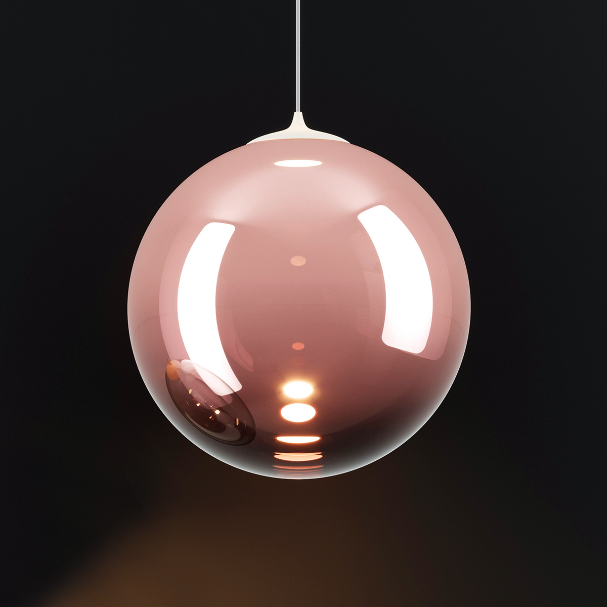 Lodes Random Solo 18 LED Pendelleuchte, Roségold