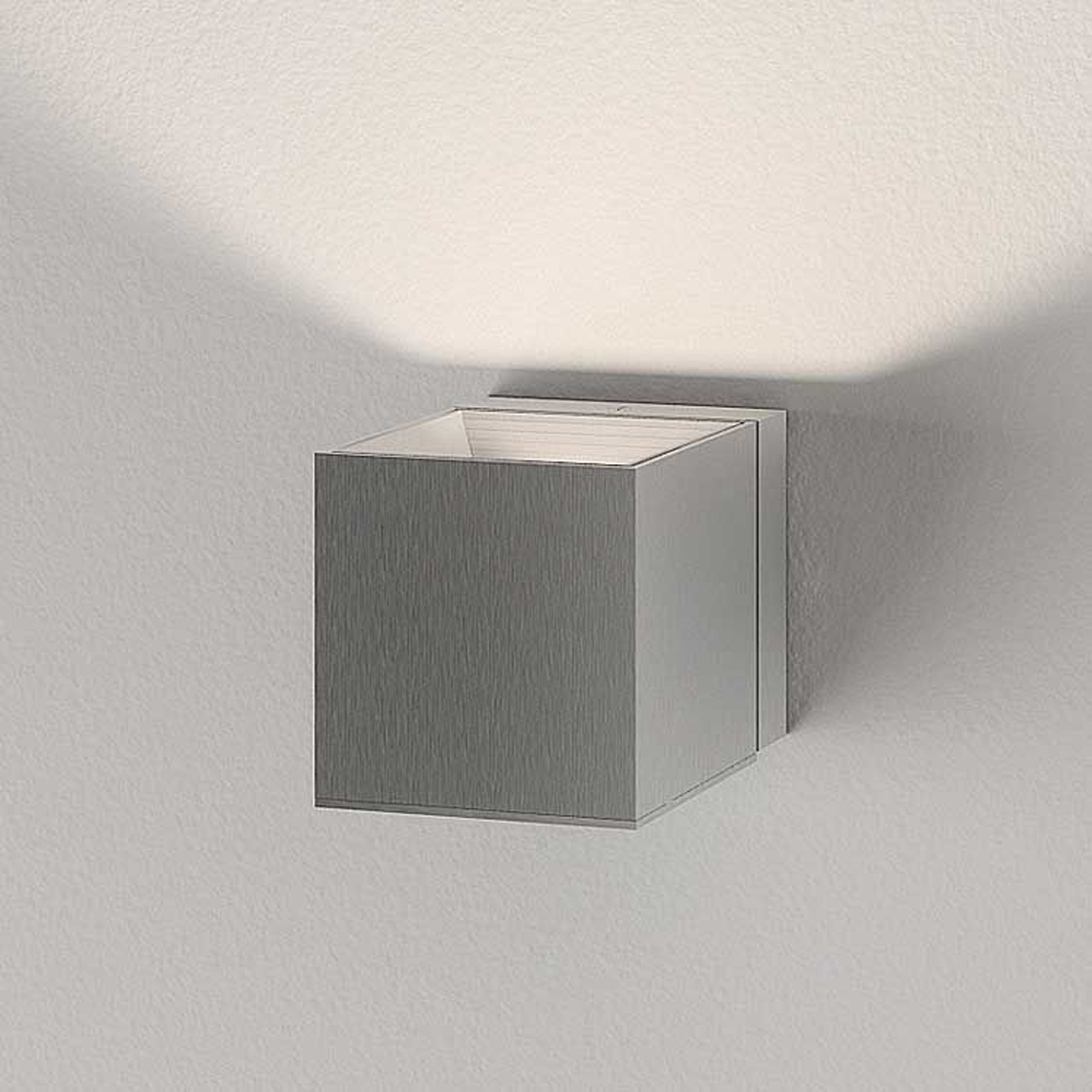 Milan Dau LED Wandleuchte, Rückläufer, Aluminium gebürstet