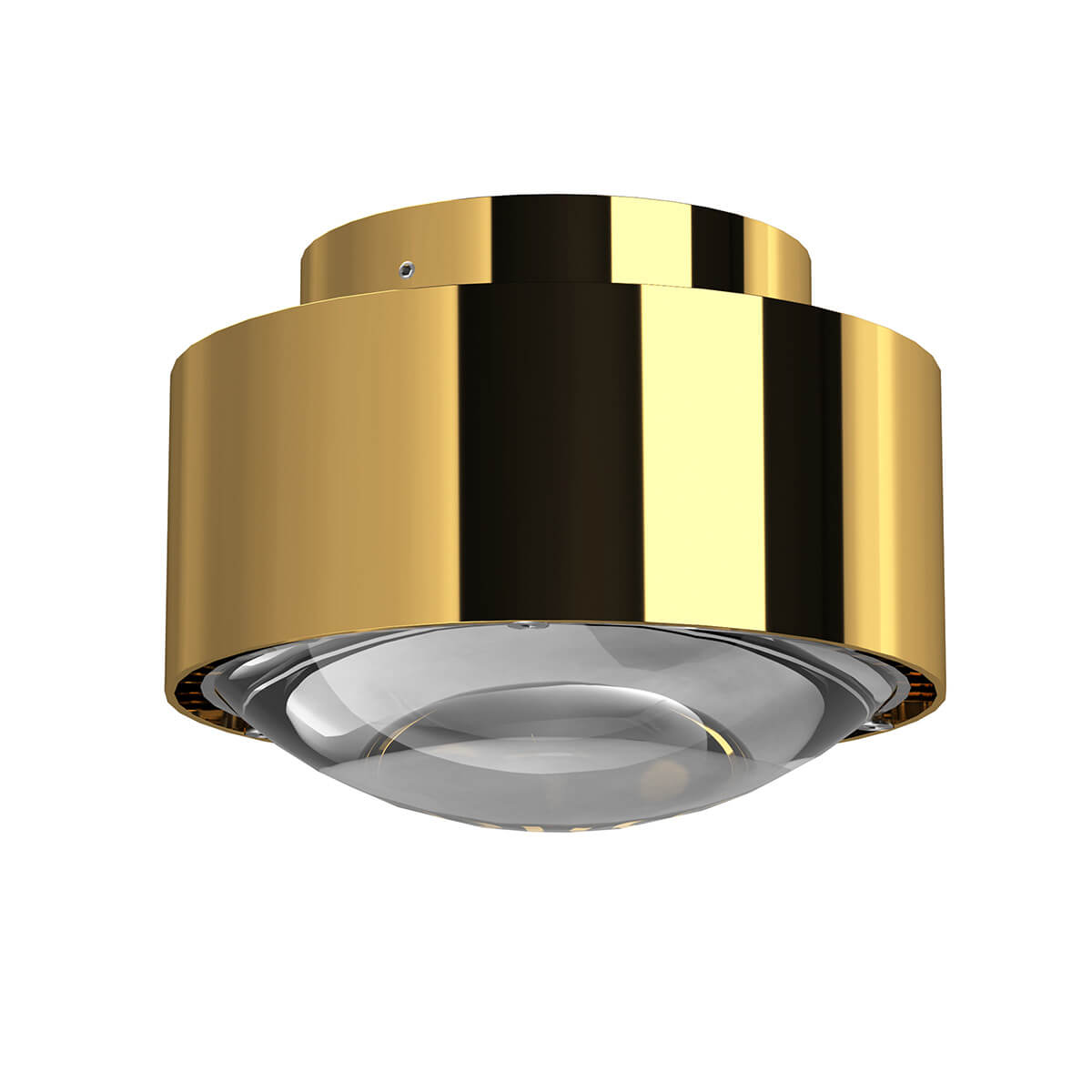 Top Light Puk Maxx Plus LED Deckenleuchte, Gehäuse, 24 Karat vergoldet, mit Linse klar (nicht inbegriffen)