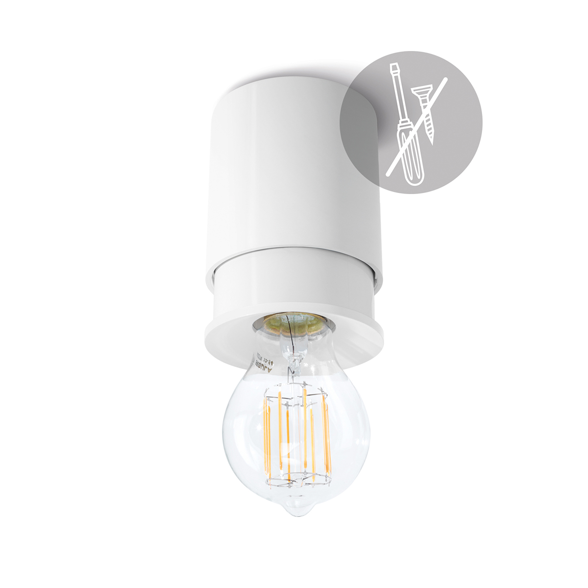 Twister Lighting Twister Classic Wand- / Deckenleuchte, weiß