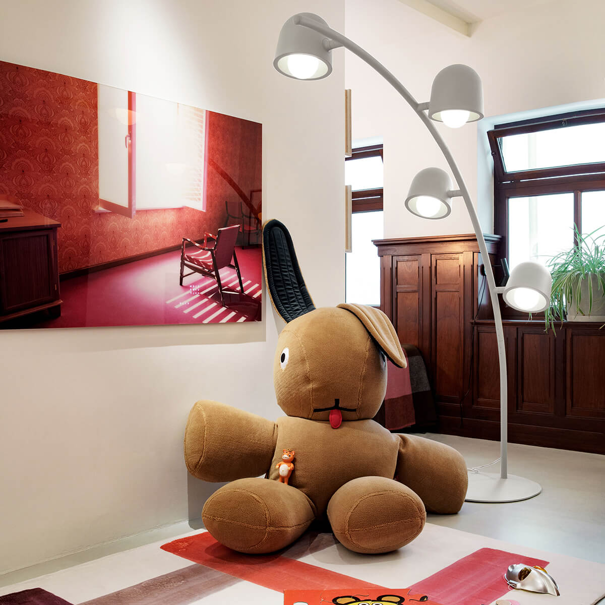 Fatboy Big Lebow Bogenleuchte, hellgrau