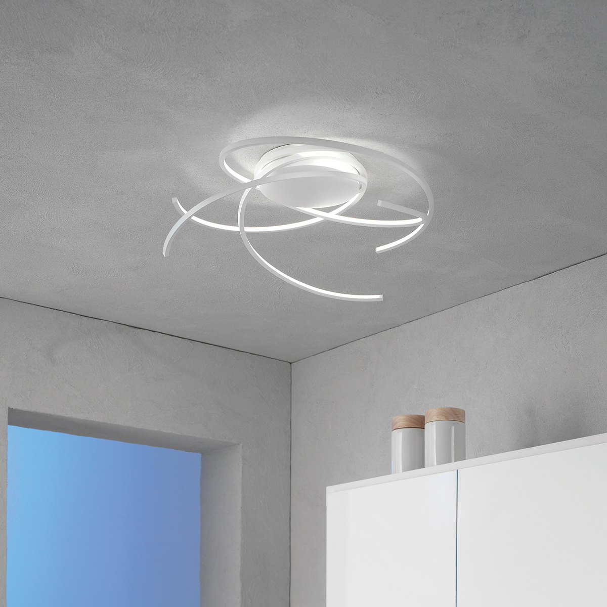 Escale Space Deckenleuchte, Länge: 55 cm, weiß