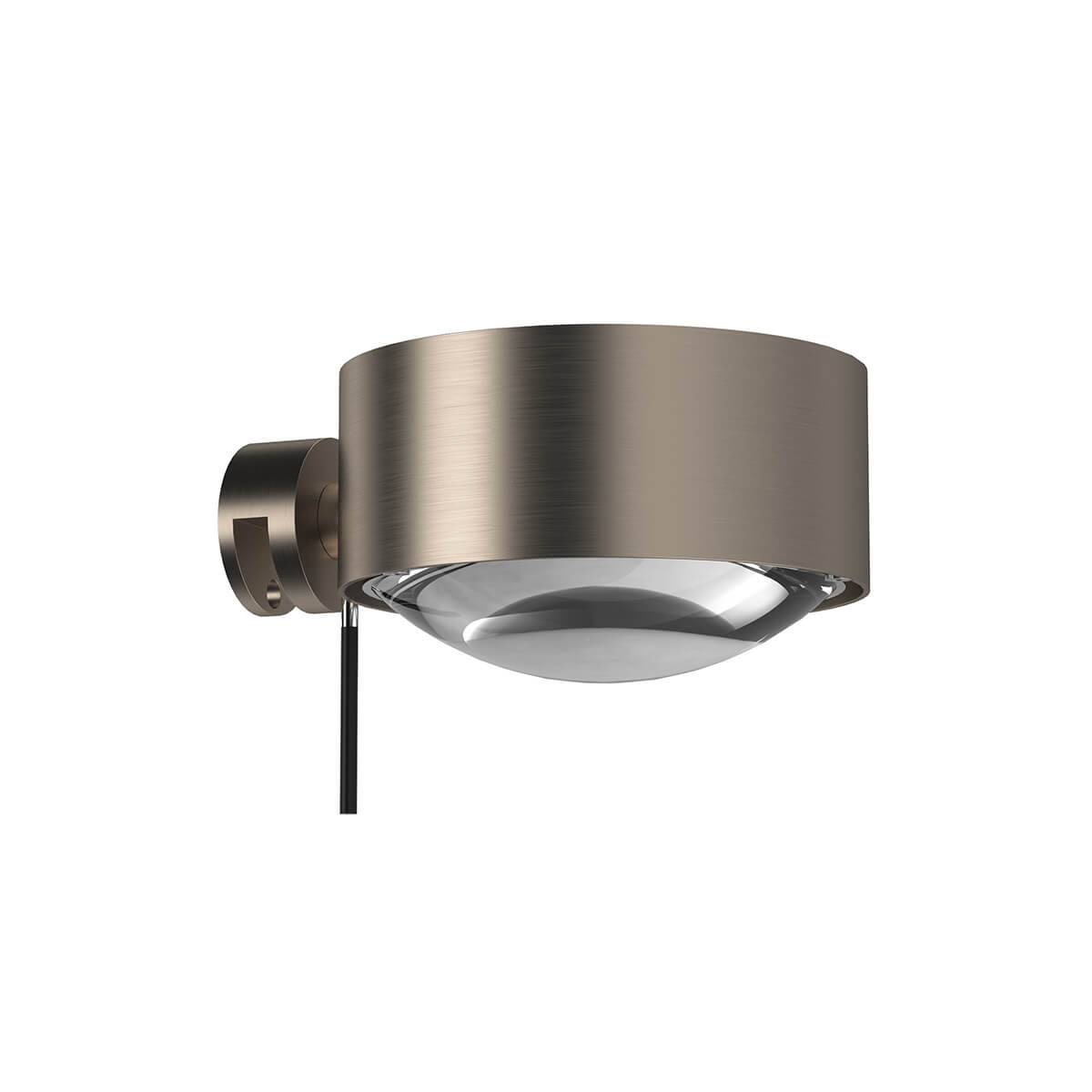 Top Light Puk Maxx Fix + LED Klemmleuchte, Gehäuse, Nickel matt, mit Glas satiniert / Linse klar (nicht inbegriffen)