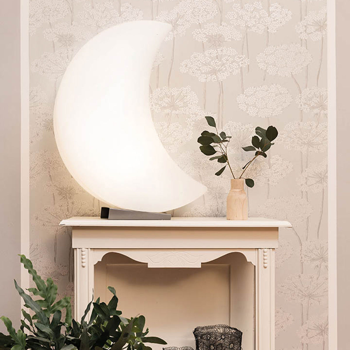 8 seasons design Shining Moon Dekoleuchte, 60 cm, weiß