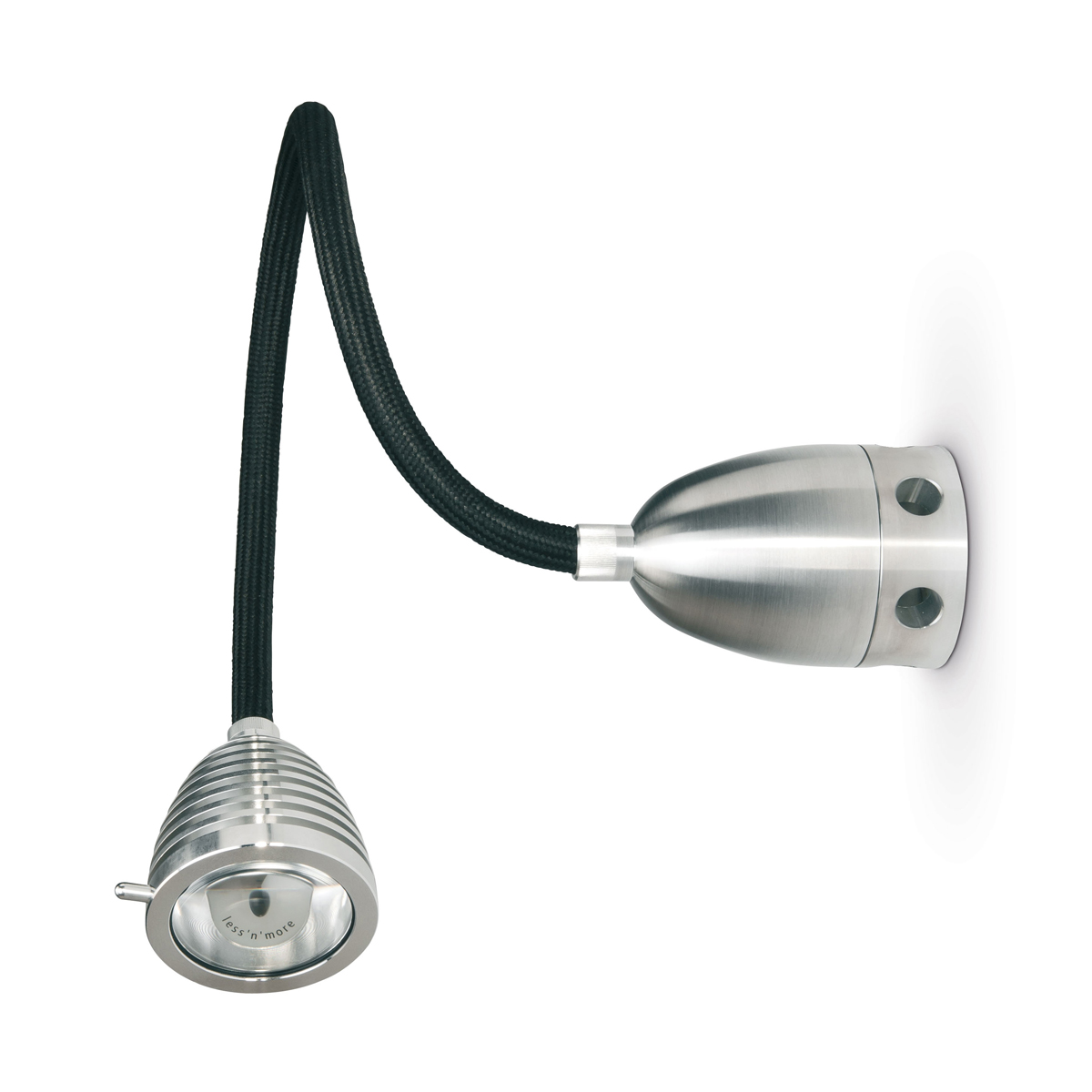 Less'n'more Athene LED Wand- / Deckenleuchte, mit Tastdimmer, Textil schwarz