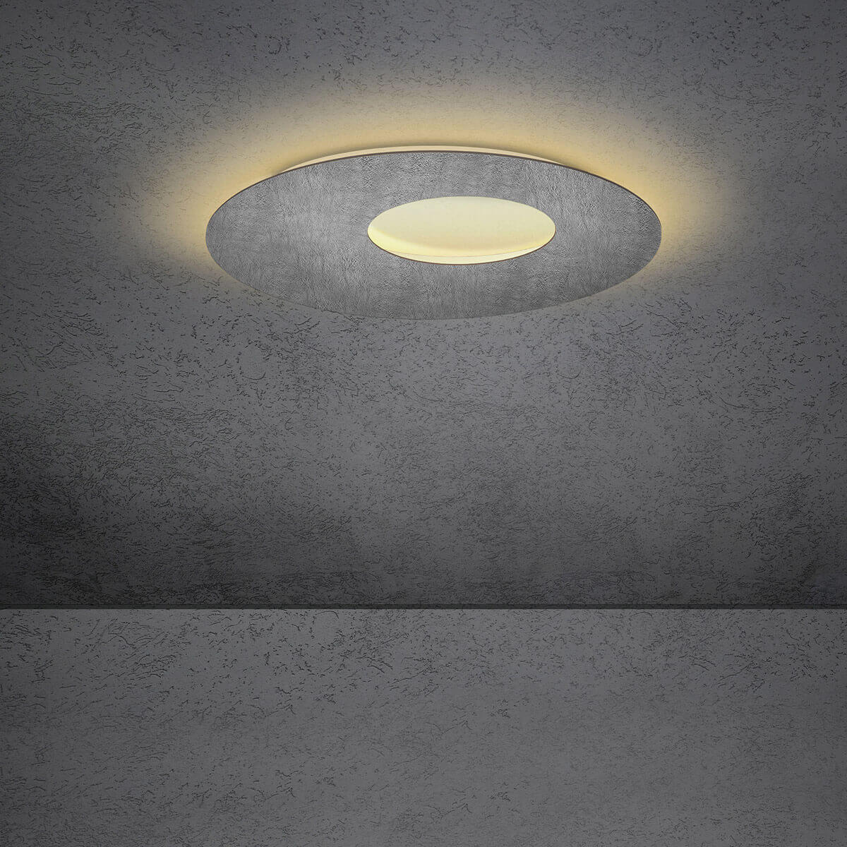 Escale Blade Open LED Wand- / Deckenleuchte, Ø: 59 cm, Betonoptik
