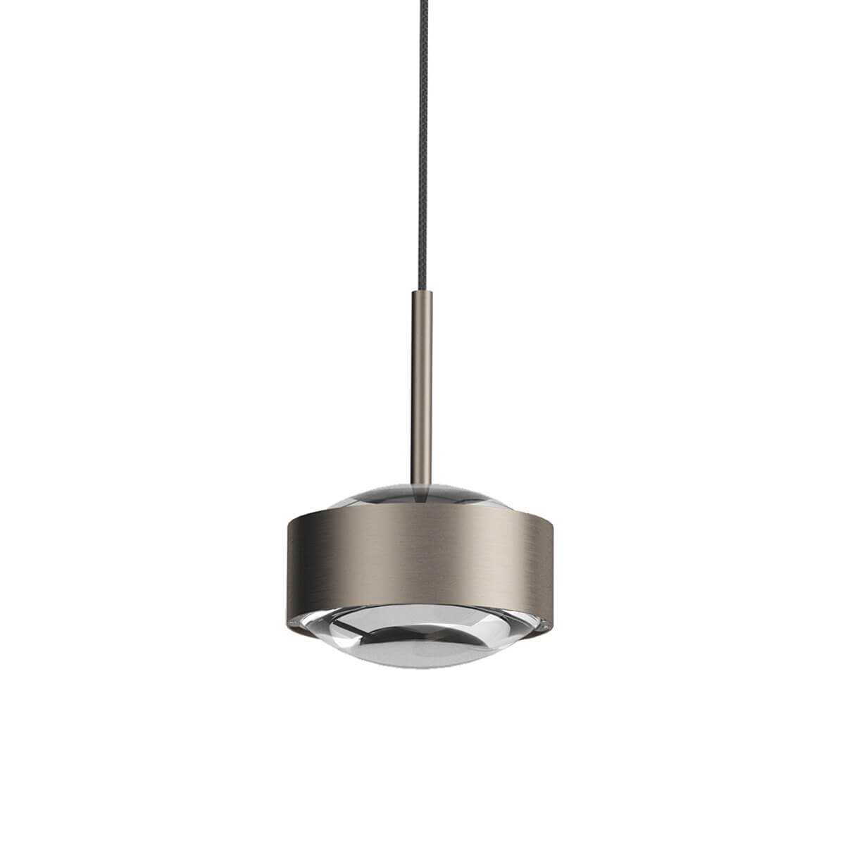 Top Light Puk Maxx Drop Solo Pendelleuchte, Gehäuse, Nickel matt, mit Linse klar (nicht inbegriffen)