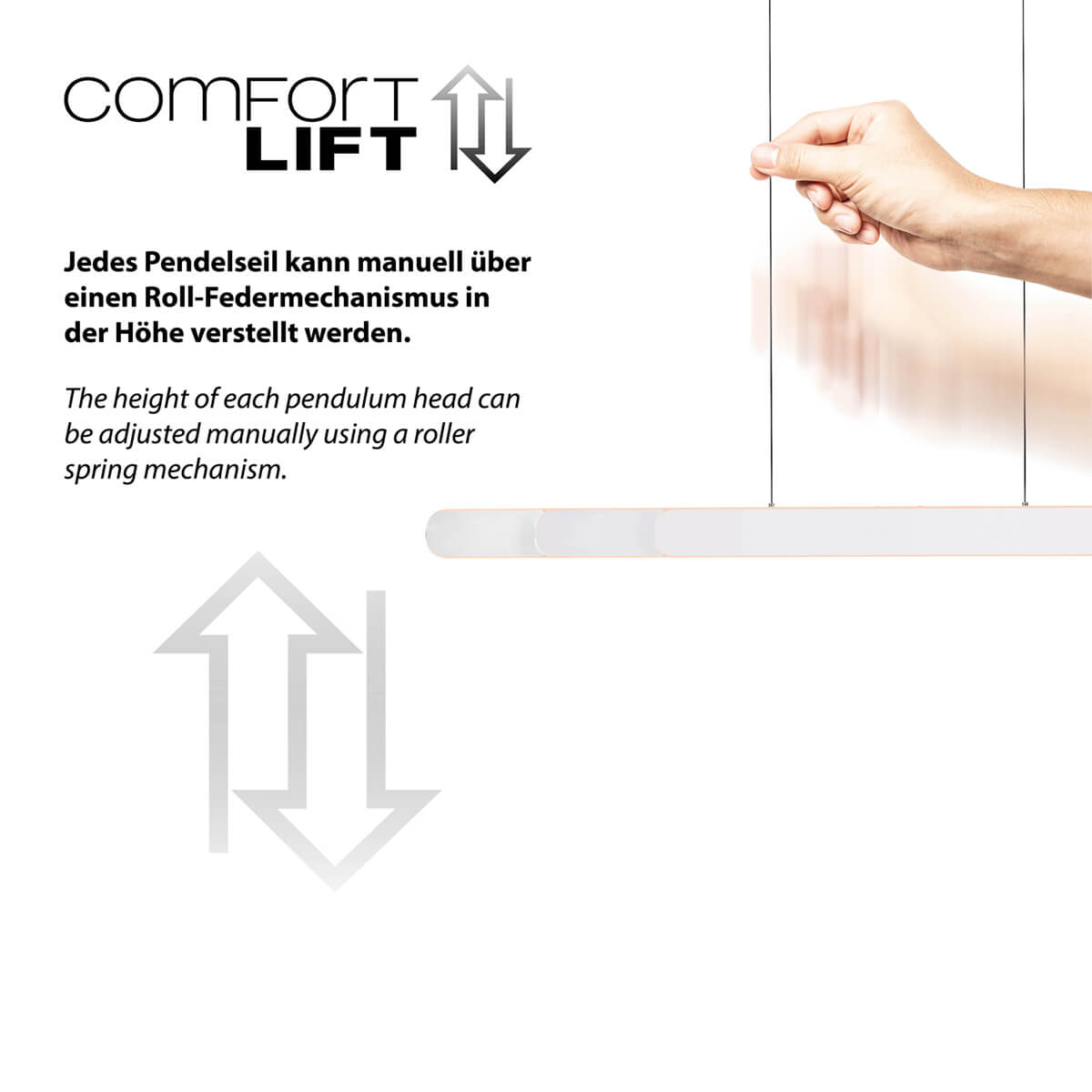 Adriana Round LED Pendelleuchte, ausziehbar
