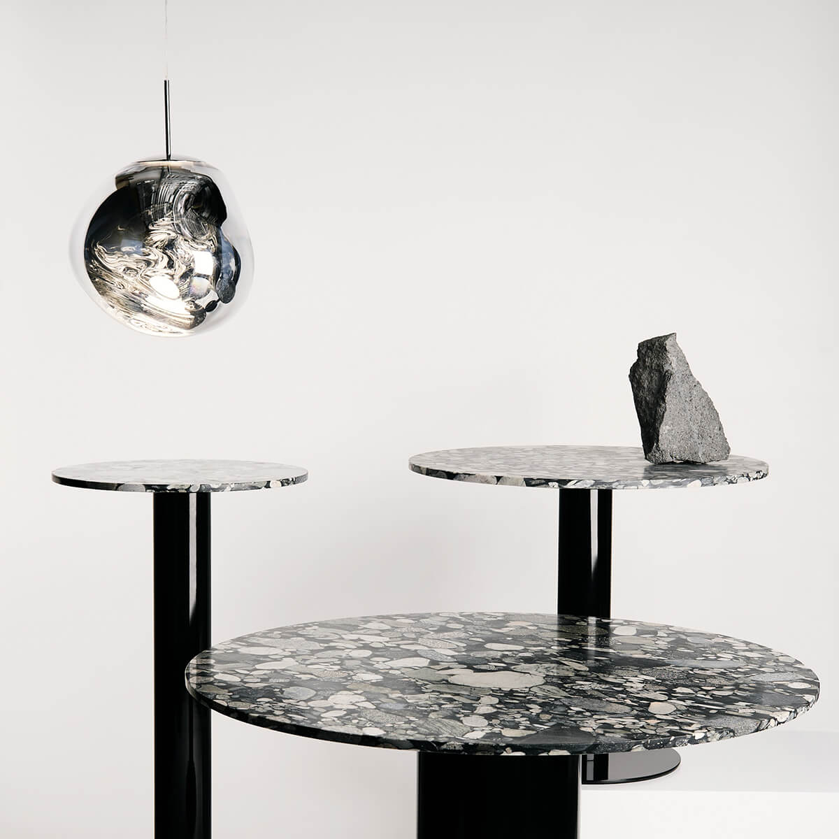 Tom Dixon Melt Mini LED Pendelleuchte, Silber