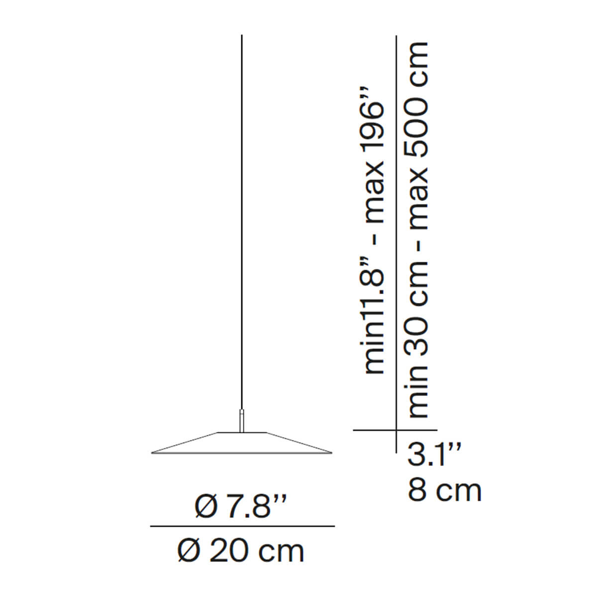 Koinè LED Sospensione, Ø: 20 cm