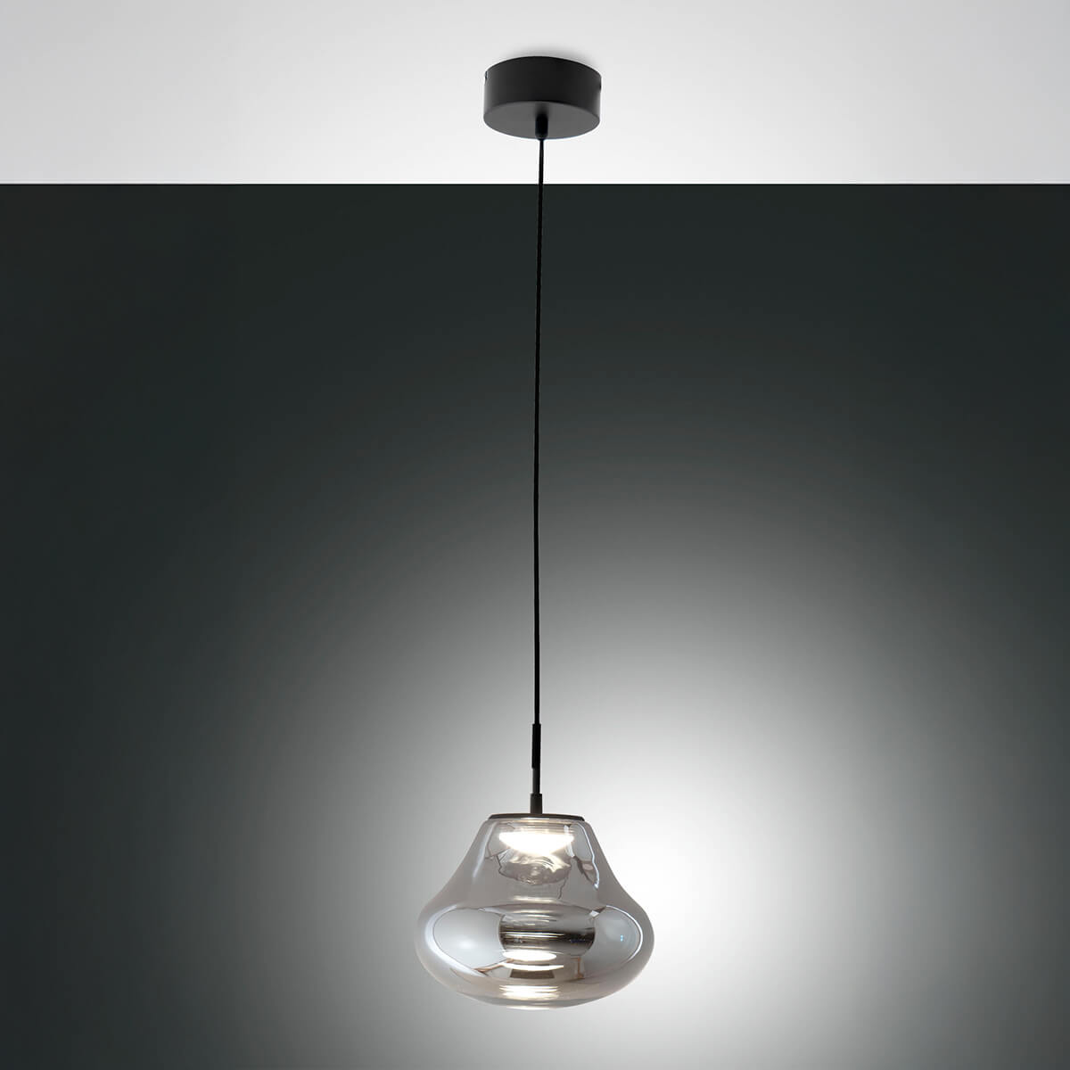 Fabas Luce Deva LED Pendelleuchte, 1-flg., grau
