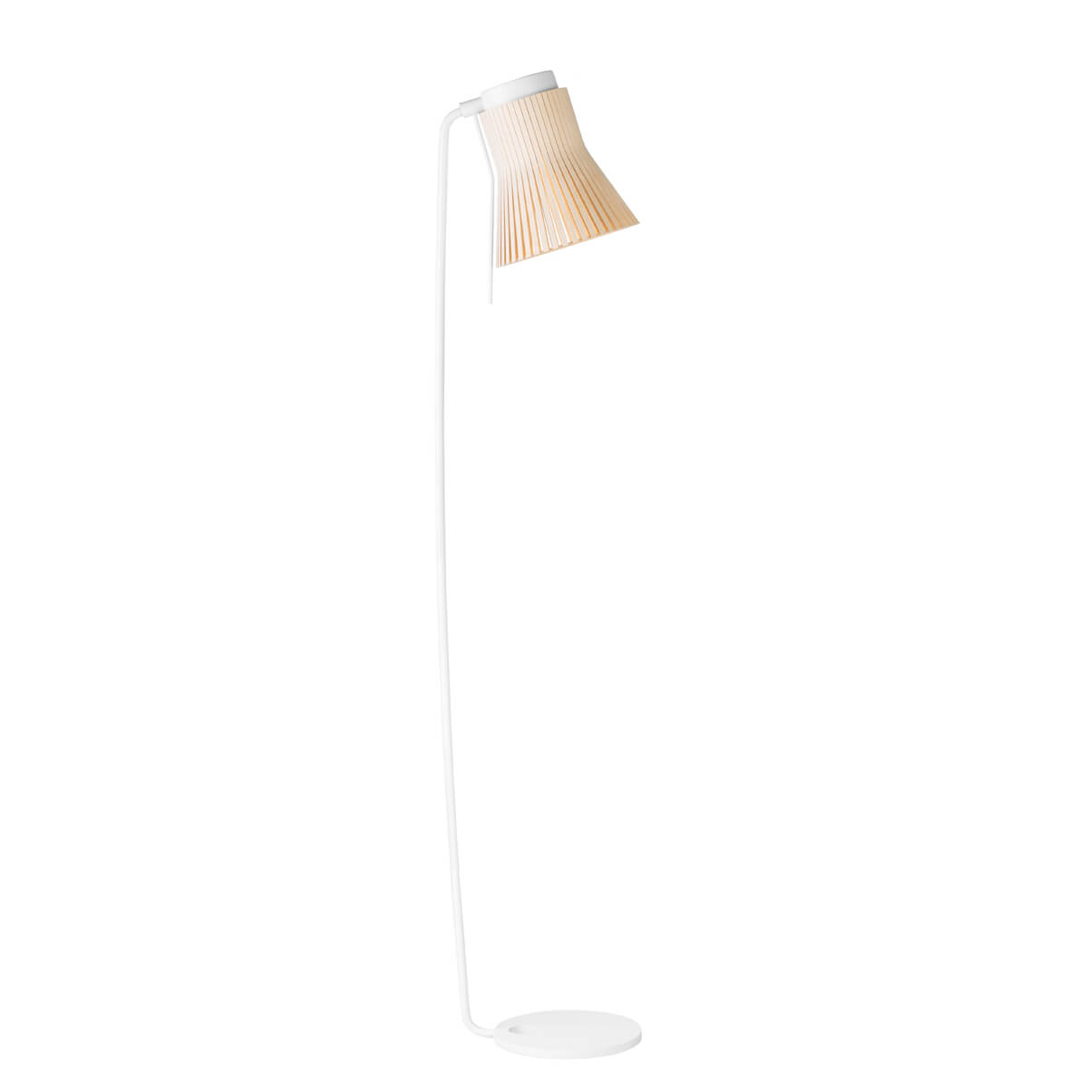 Secto Design Petite 4610 Stehleuchte, weiß, Schirm: Birke natur