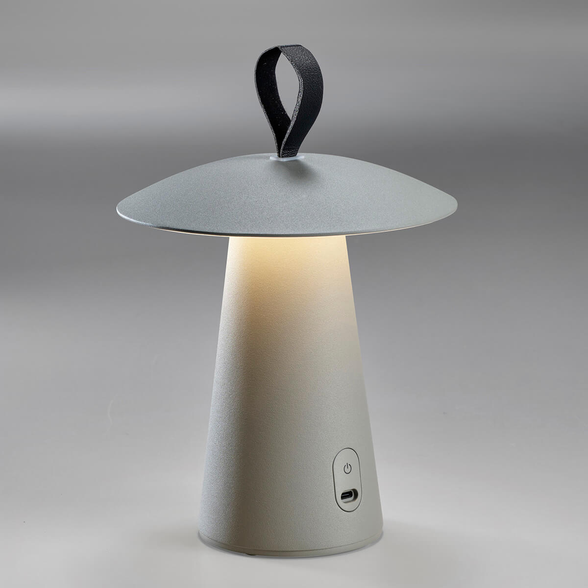 LupiaLicht Buddy LED Akkuleuchte, grau